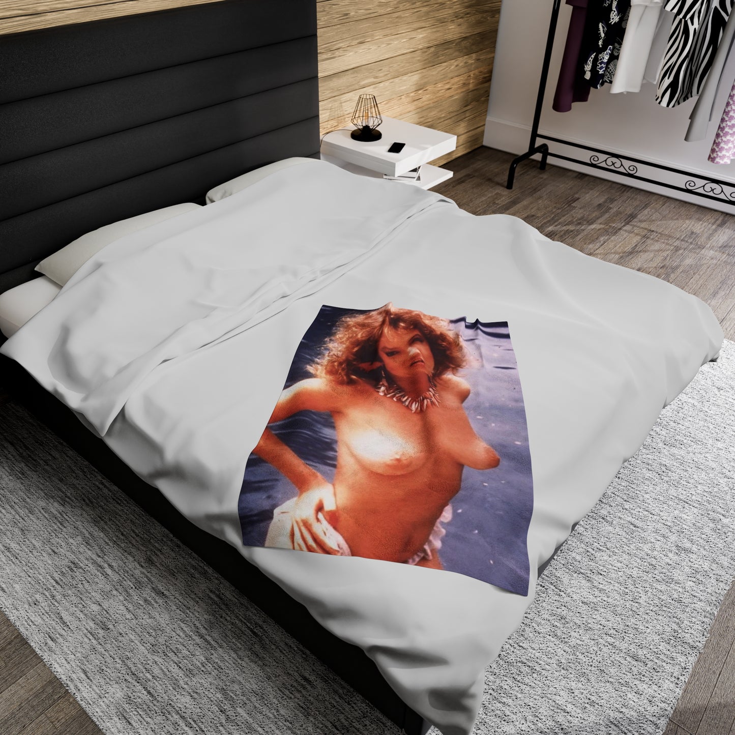 Velveteen Plush Blanket Retro Adult Star 1980s