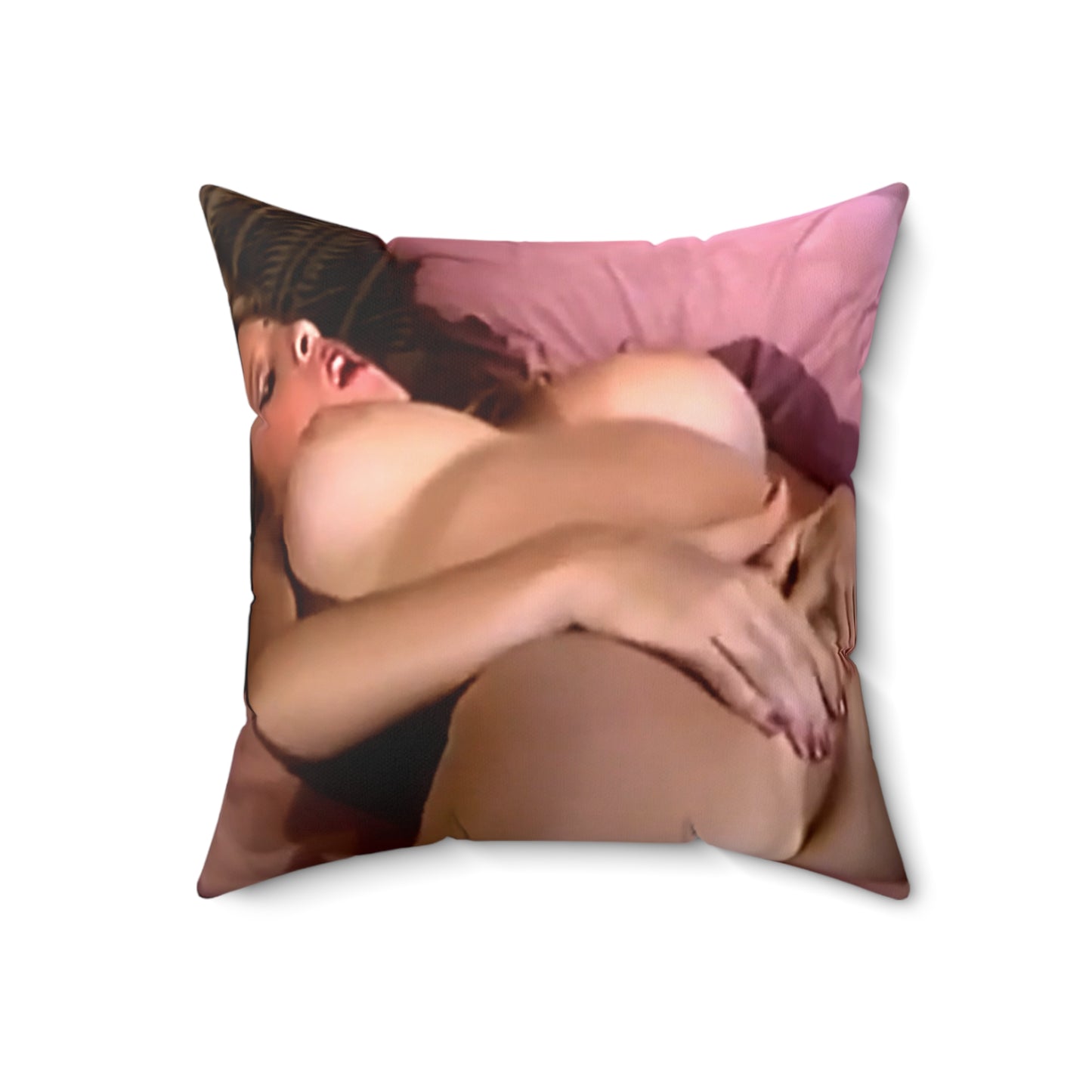 Spun Polyester Square Pillow Traci Lords Nude