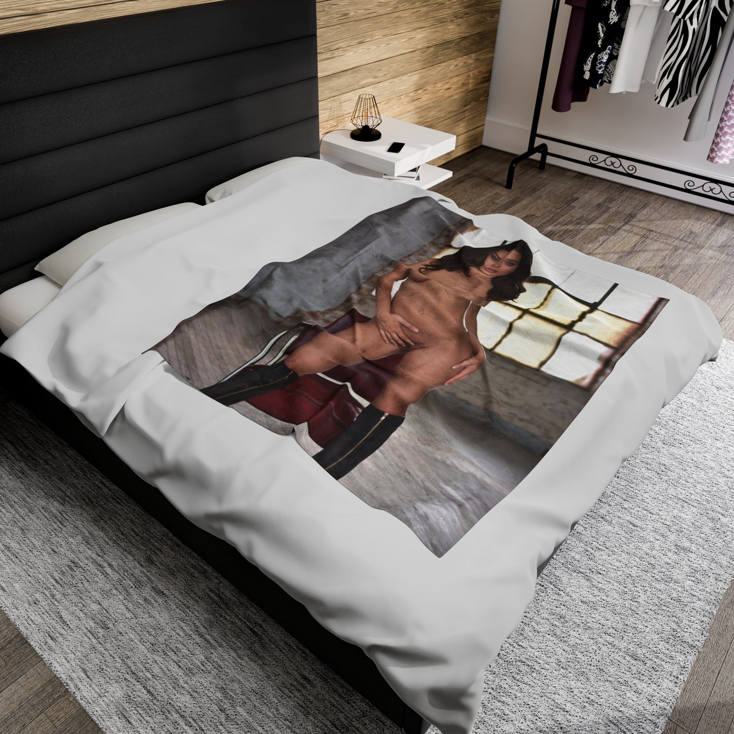 Velveteen Plush Blanket Lana Rhoades Nude