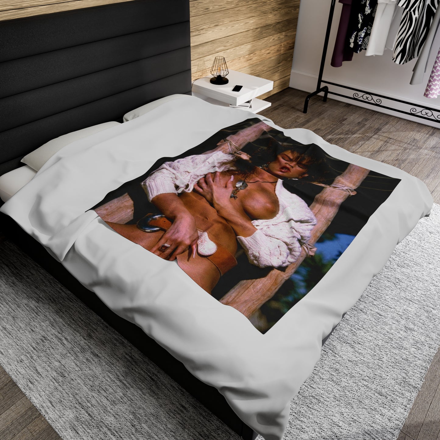 Velveteen Plush Blanket Racquel Darrian Nude