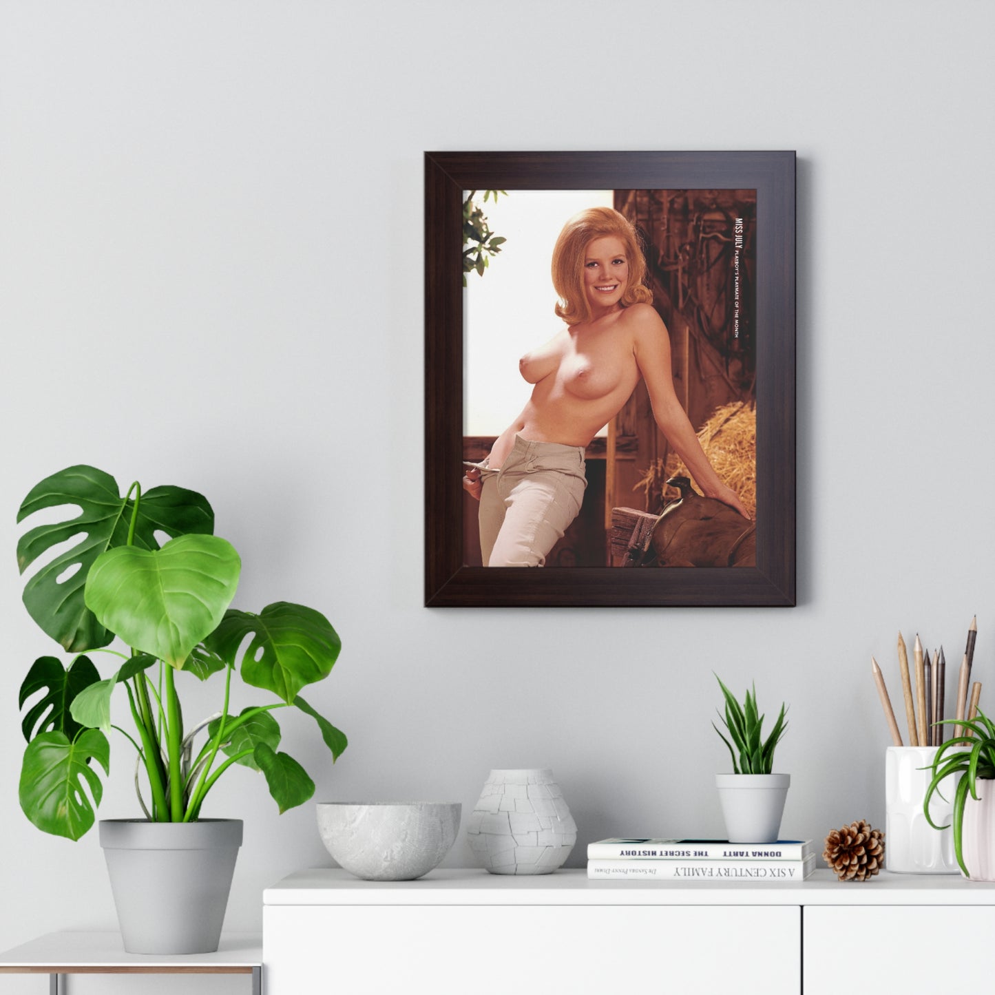 Framed Vertical Poster Playboy Playmate July 1964 Melba Ogle