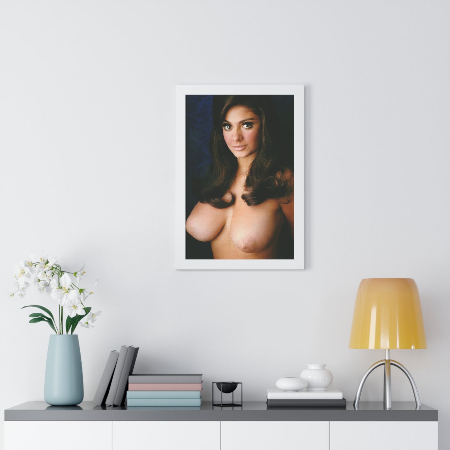 Framed Vertical Poster Playboy Playmate Cynthia Myers Nude