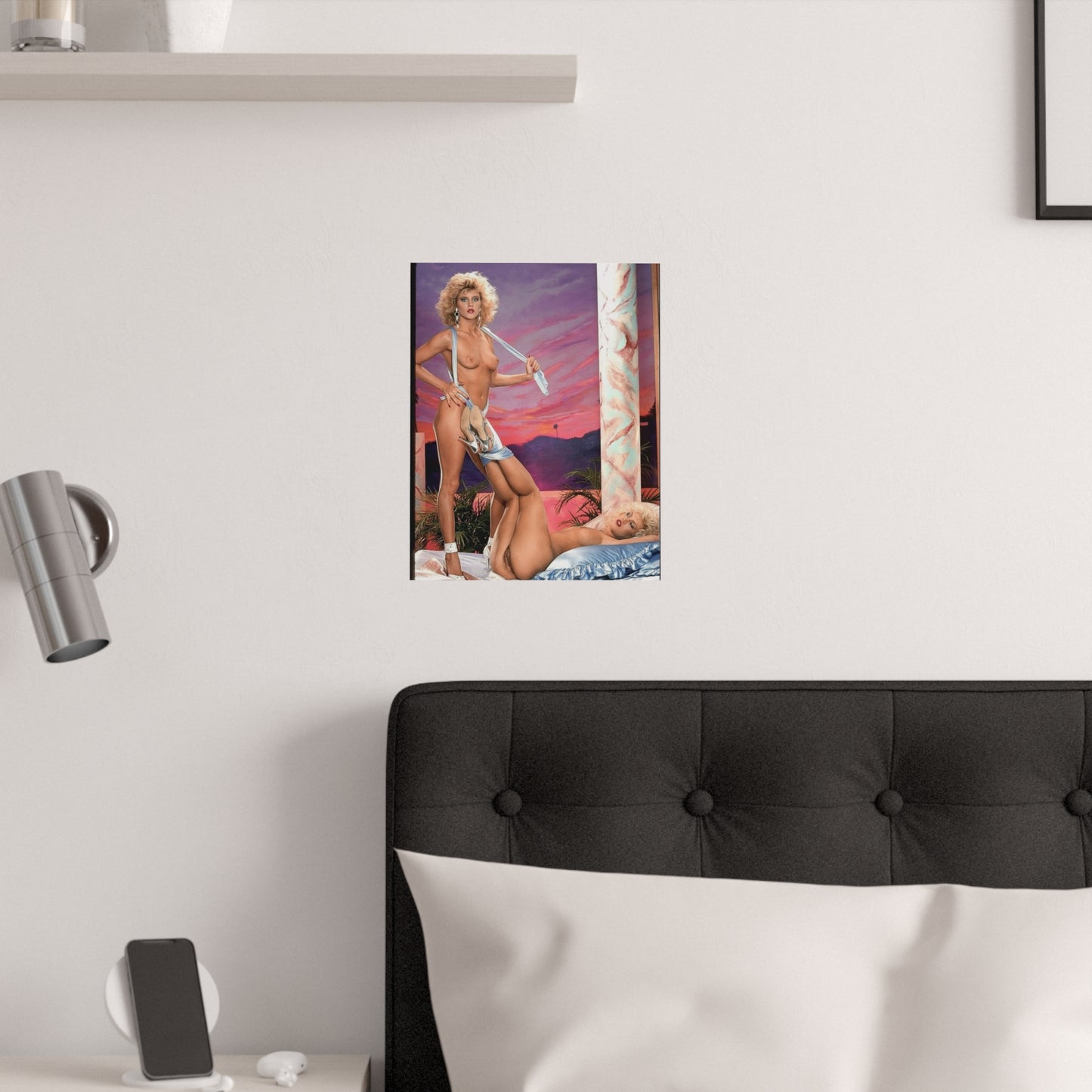 Satin Posters (210gsm) Retro 1980s Porn Star Amber Lynn & Ginger Lynn