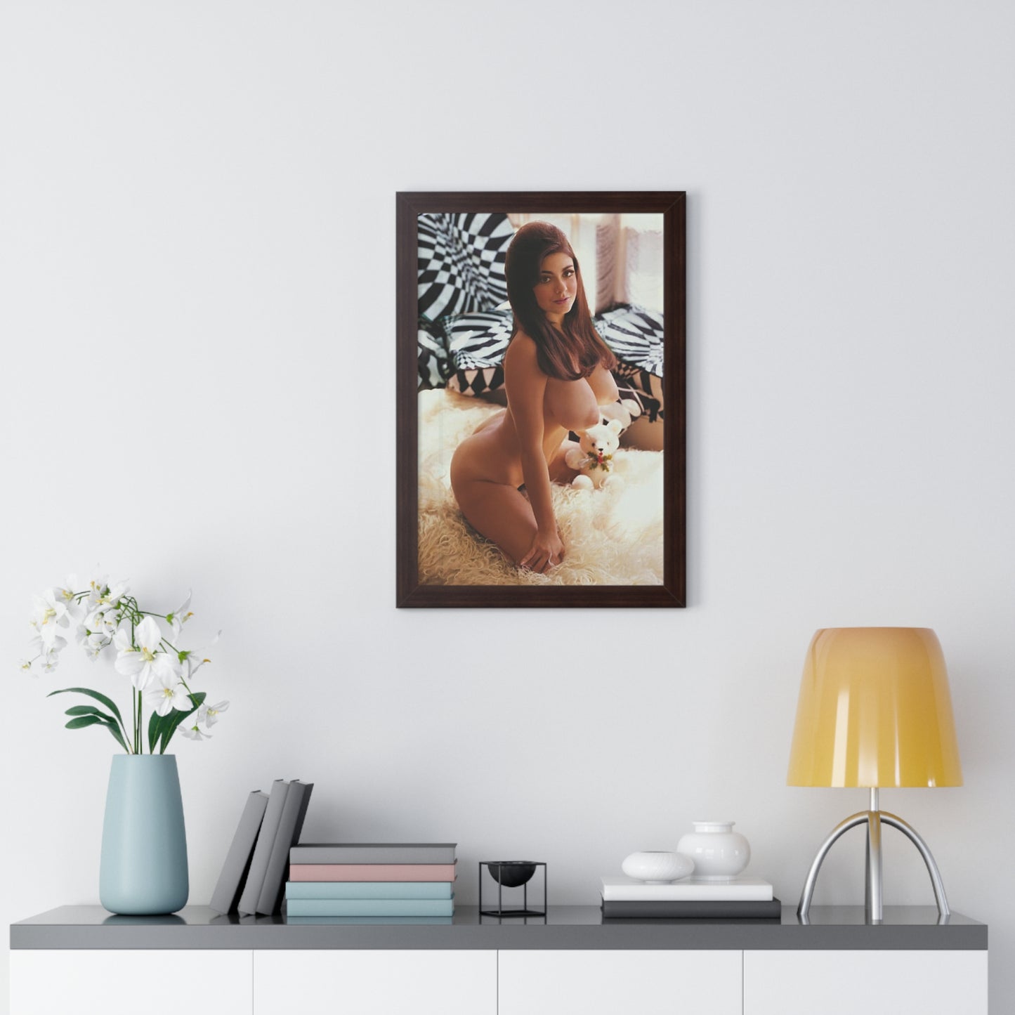 Framed Vertical Poster Playboy Playmate Cynthia Myers Nude