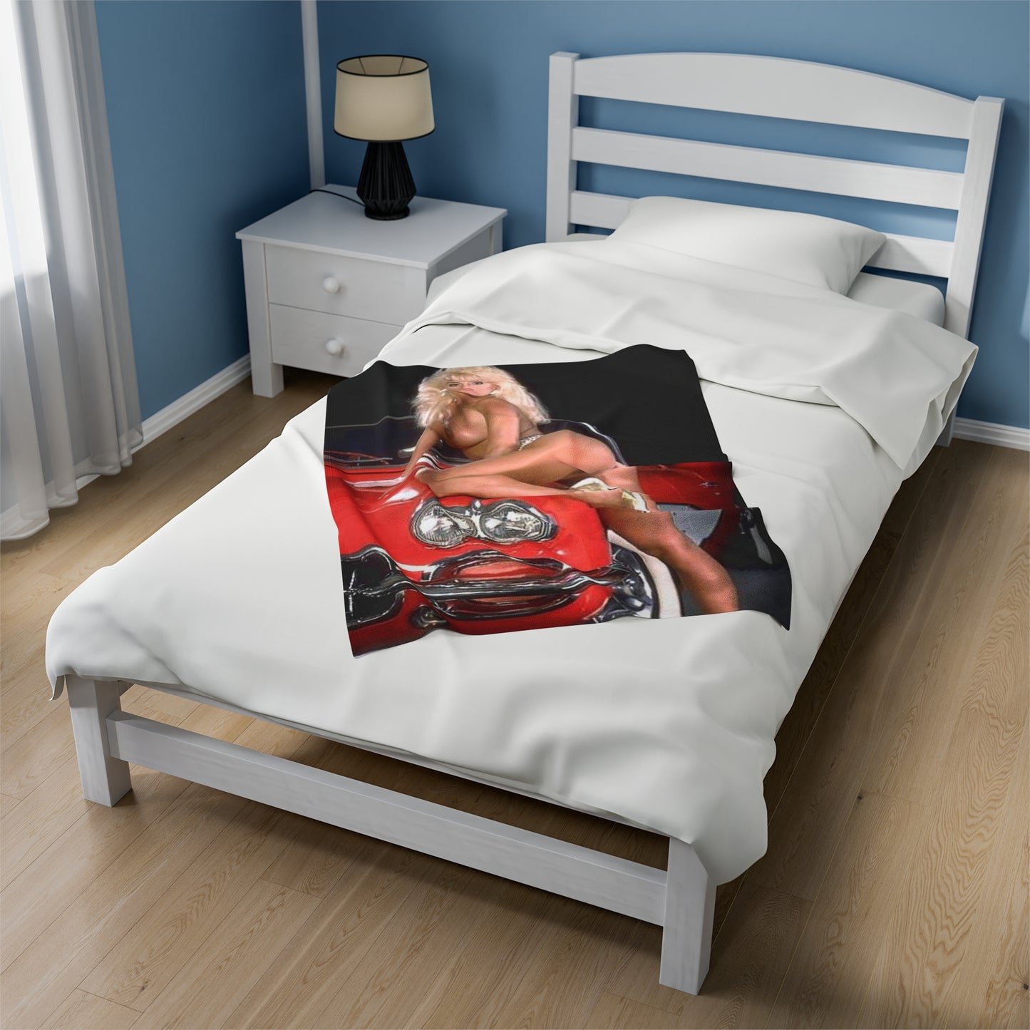 Velveteen Plush Blanket Retro 1980s Porn Star Amber Lynn