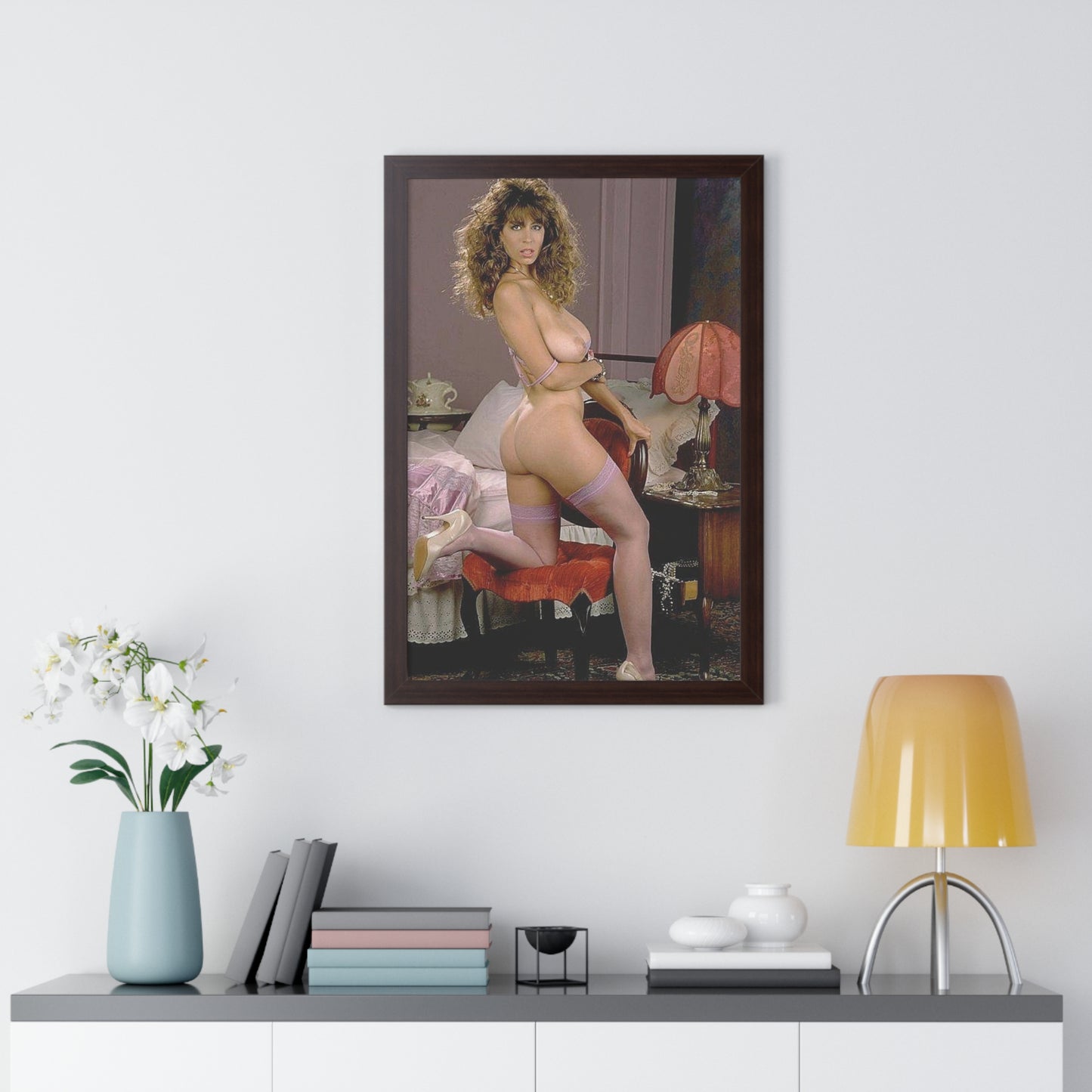 Framed Vertical Poster Porn Star Christy Canyon Nude