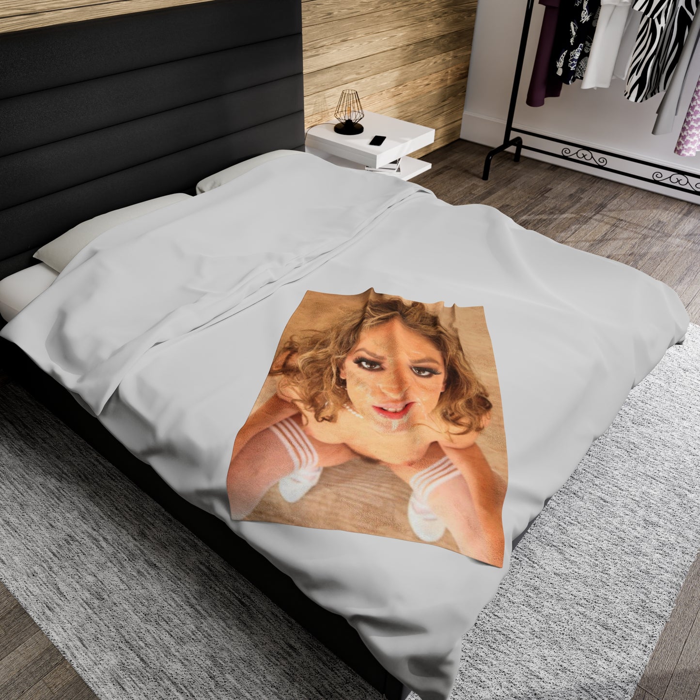 Velveteen Plush Blanket Cumshot Target Jenna Haze Facial