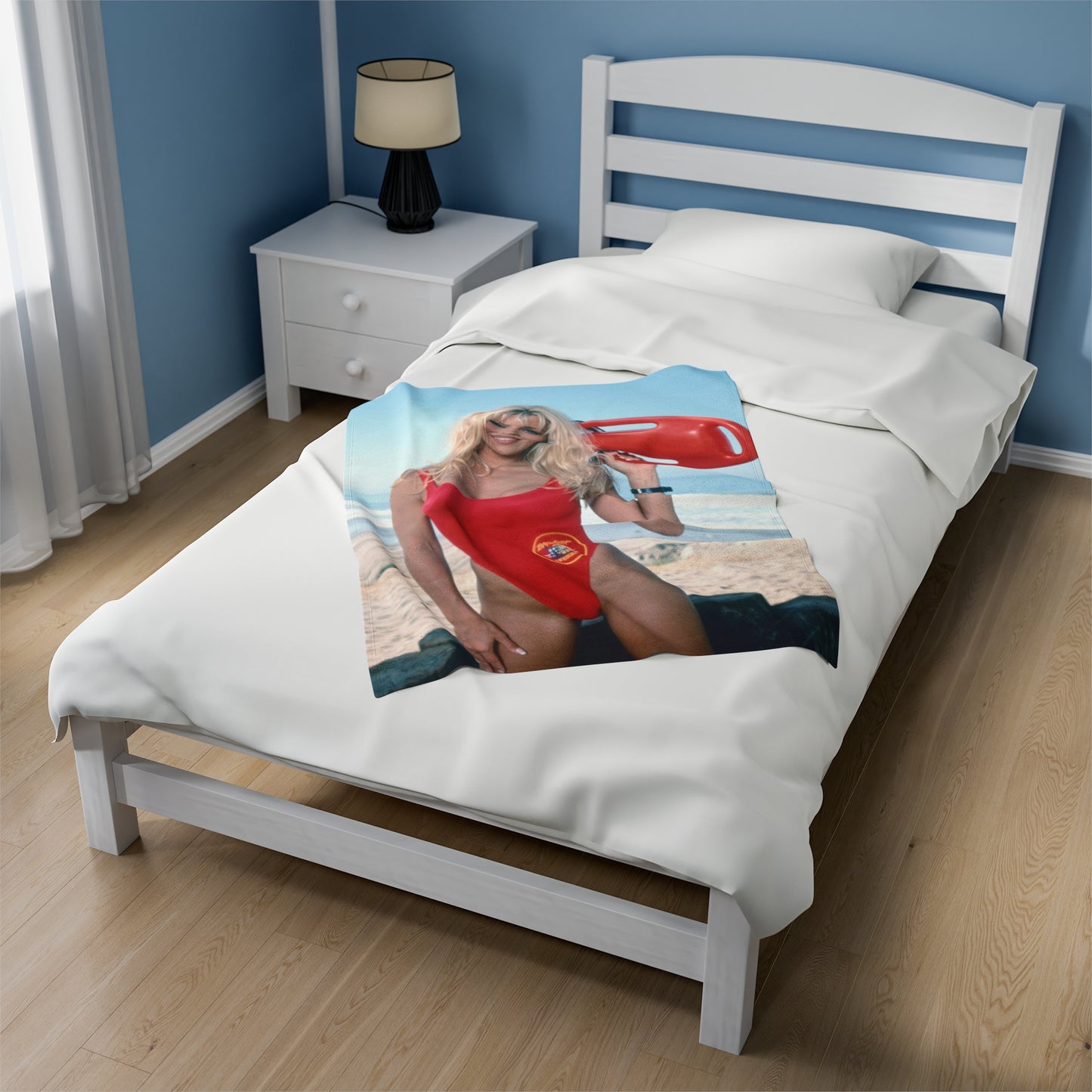 Velveteen Plush Blanket Pamela Anderson Baywatch