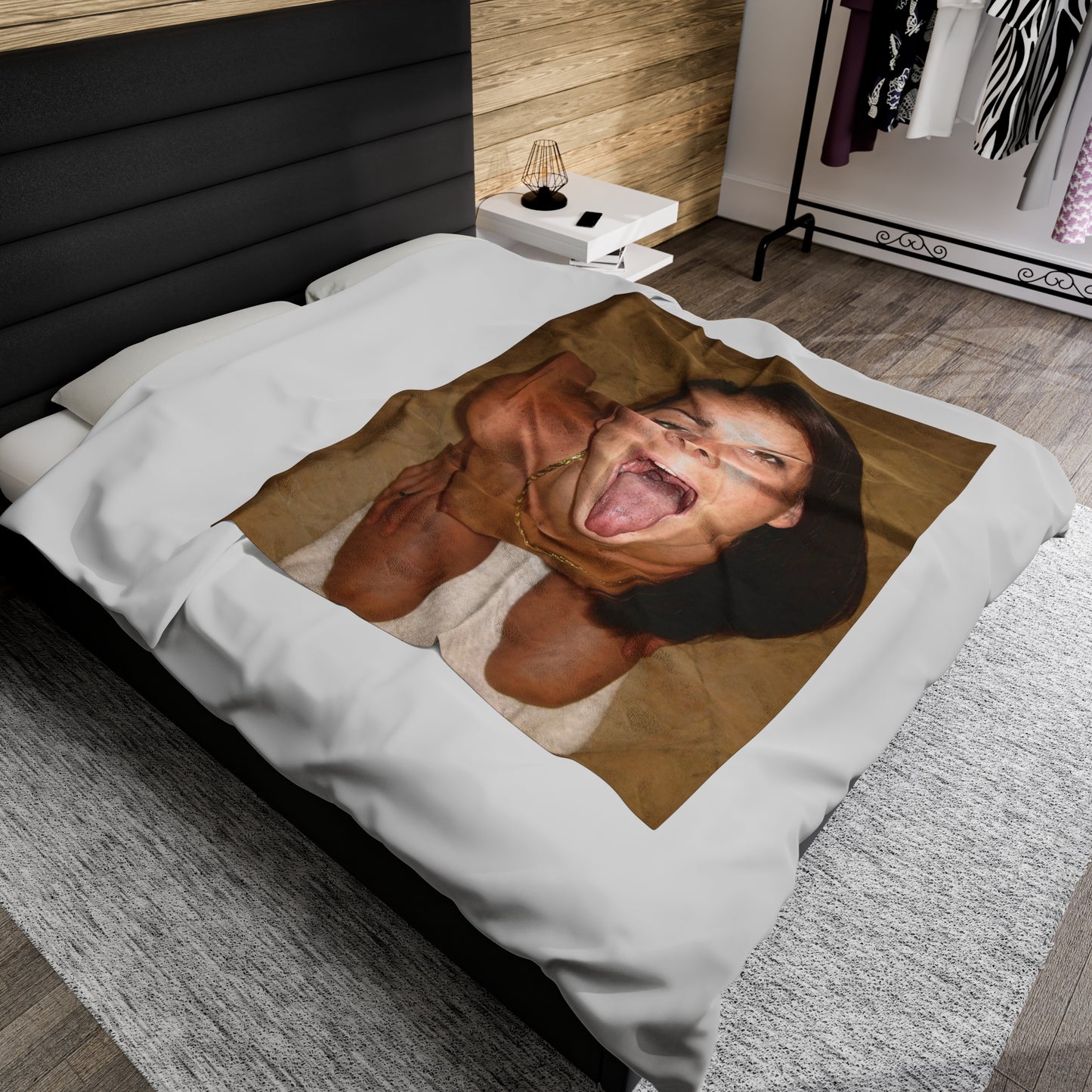 Velveteen Plush Blanket Cumshot Target