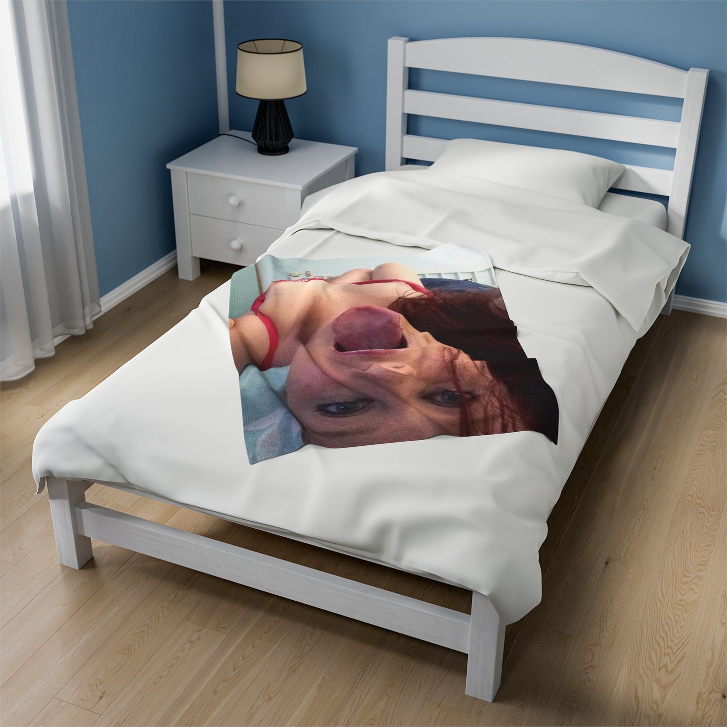 Velveteen Plush Blanket Cumshot Target