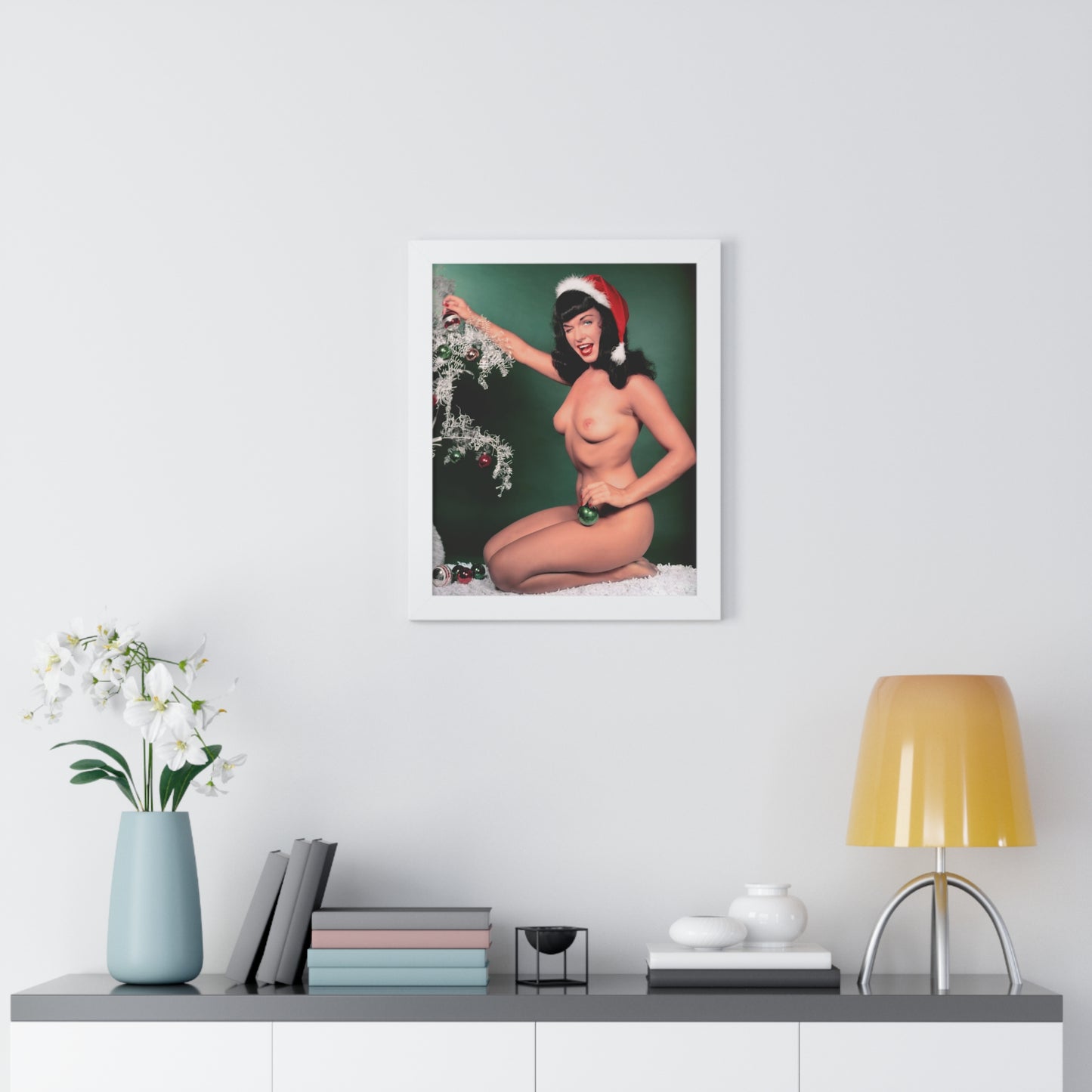 Framed Vertical Poster Playboy Playmate January 1955 Bettie Page
