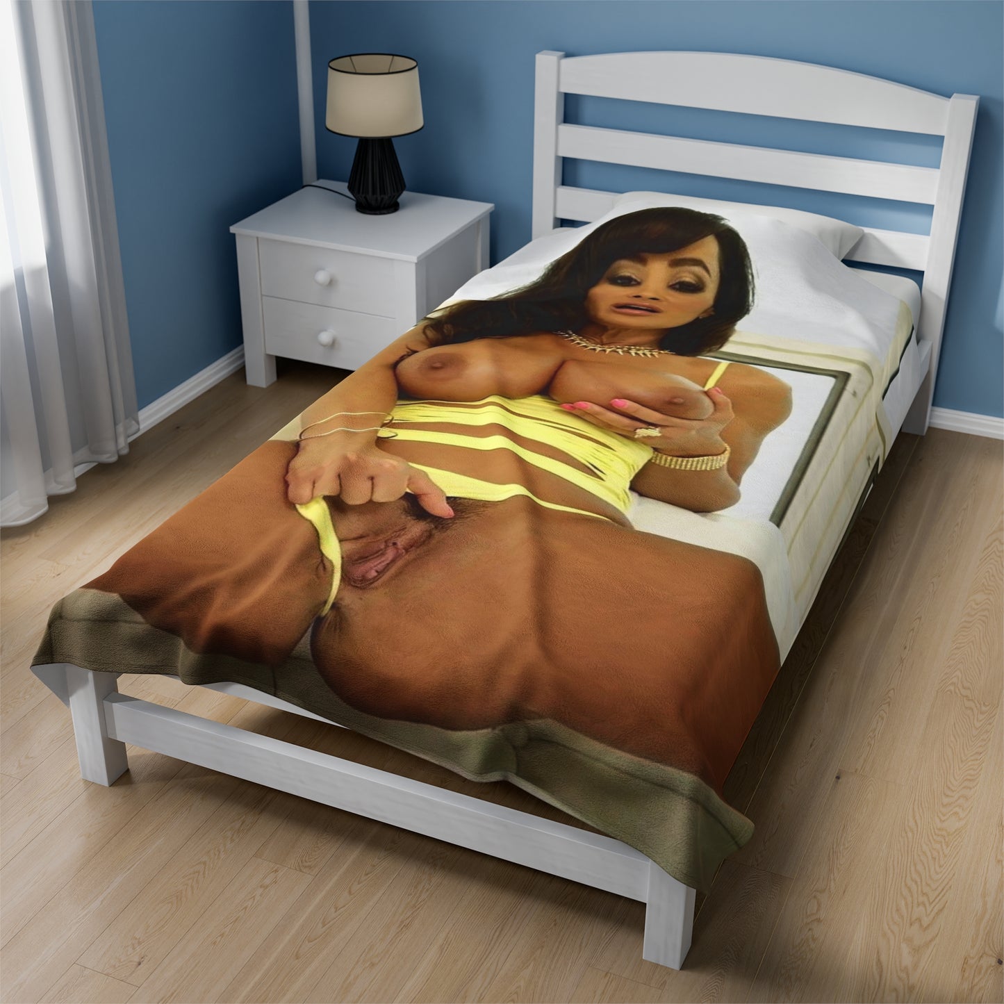 Velveteen Plush Blanket Lisa Ann Nude