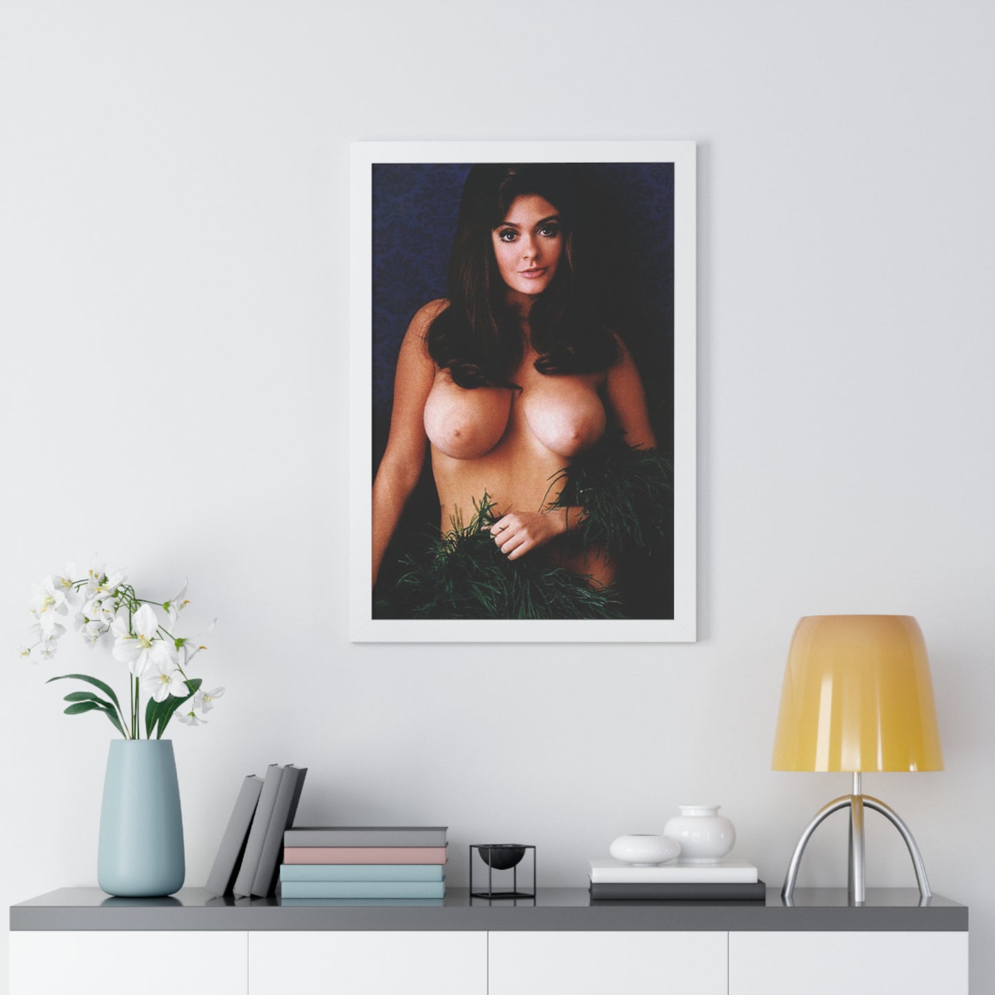 Framed Vertical Poster Playboy Playmate Cynthia Myers Nude