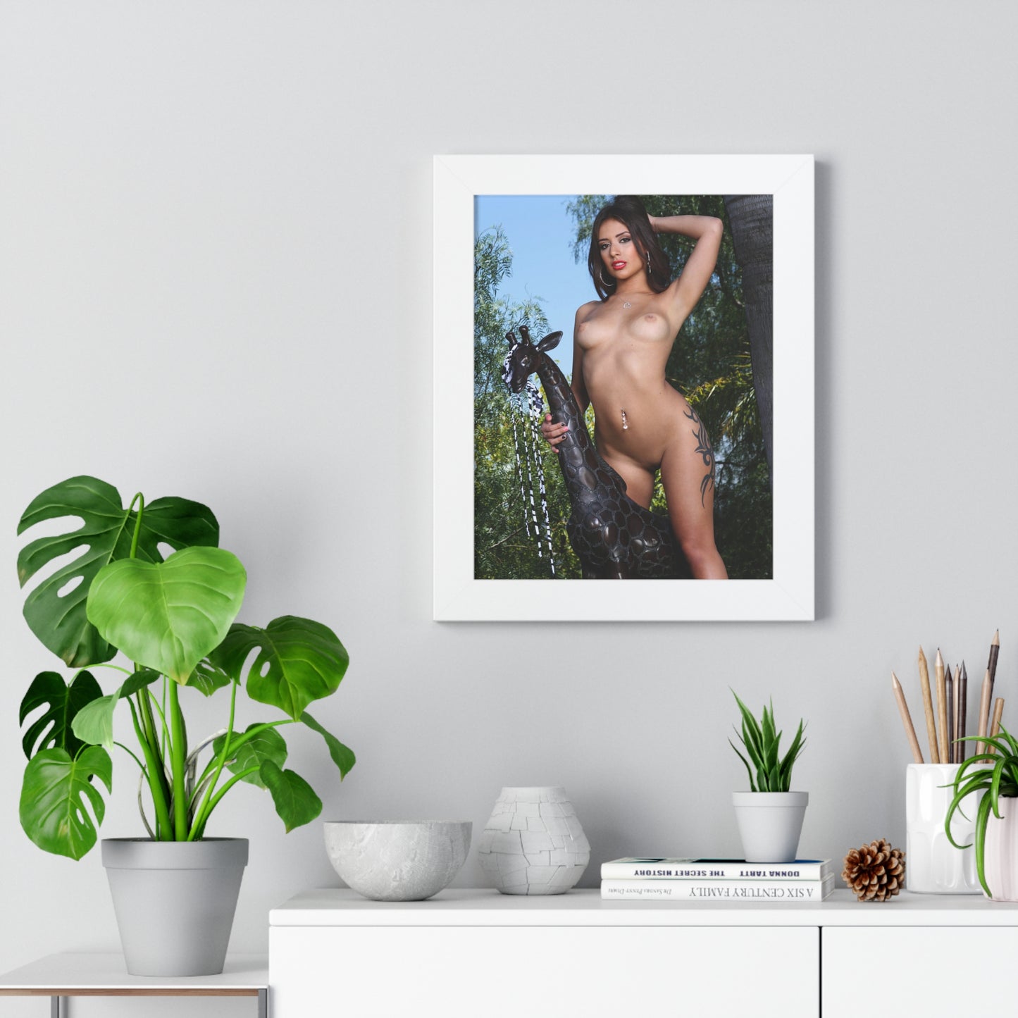 Framed Vertical Poster Porn Star Jynx Maze Nude