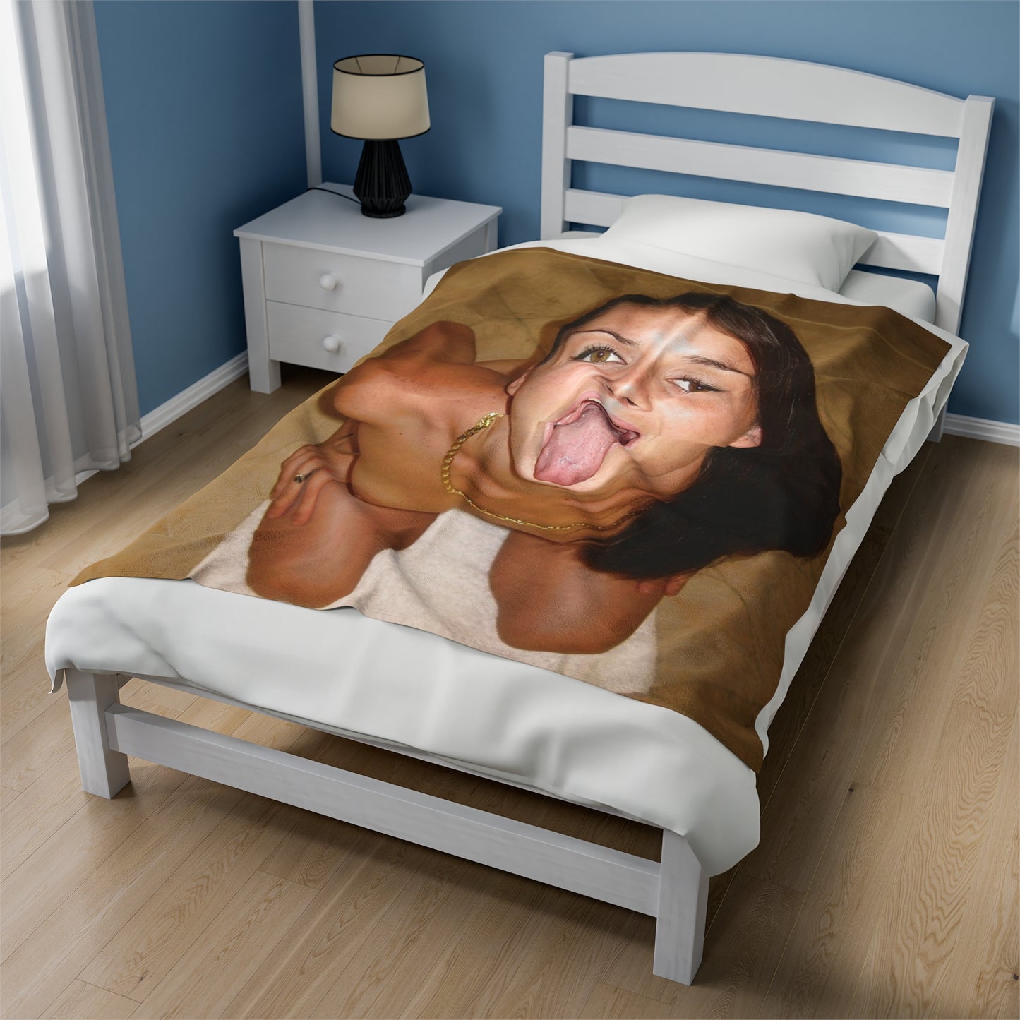 Velveteen Plush Blanket Cumshot Target