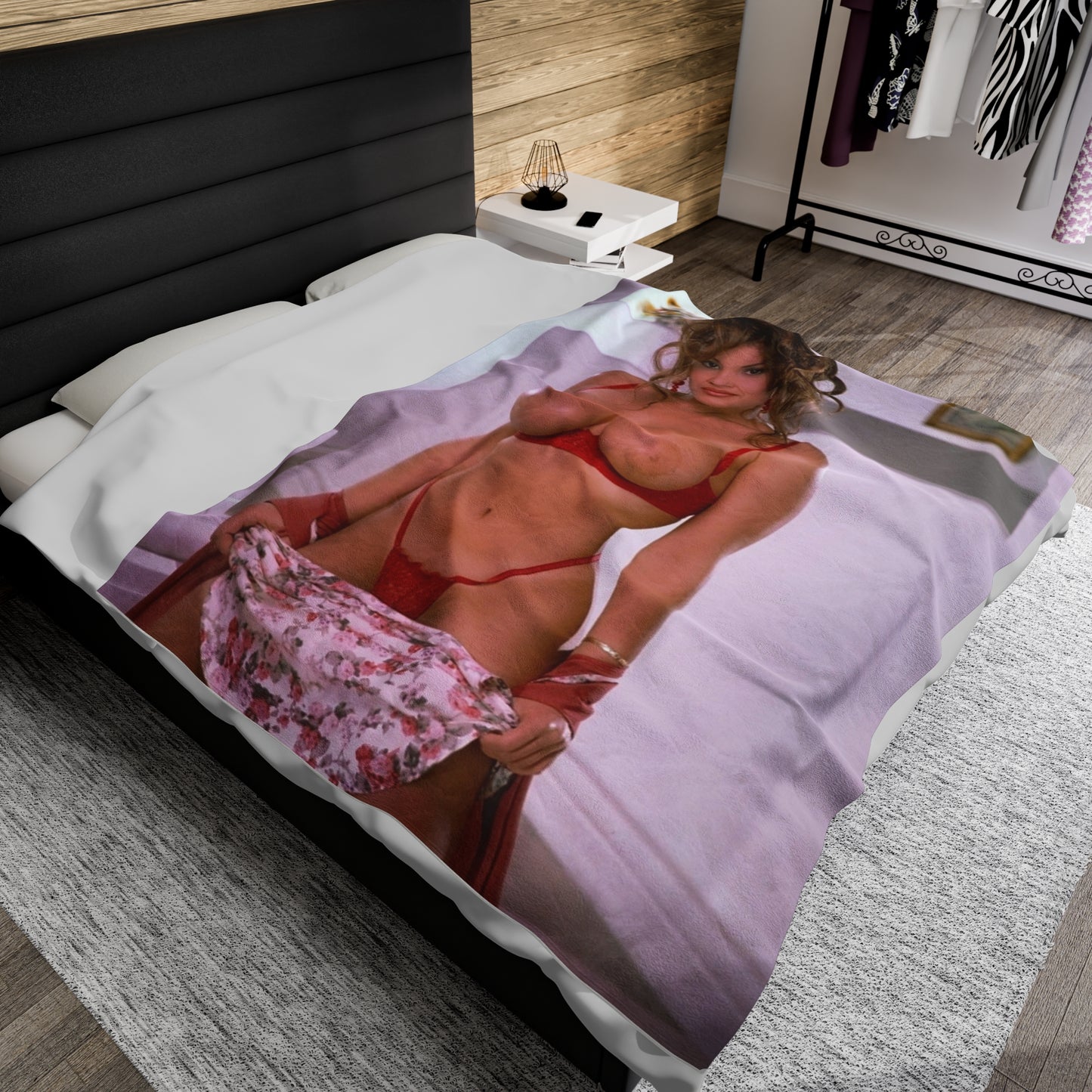 Velveteen Plush Blanket Lisa Ann Nude