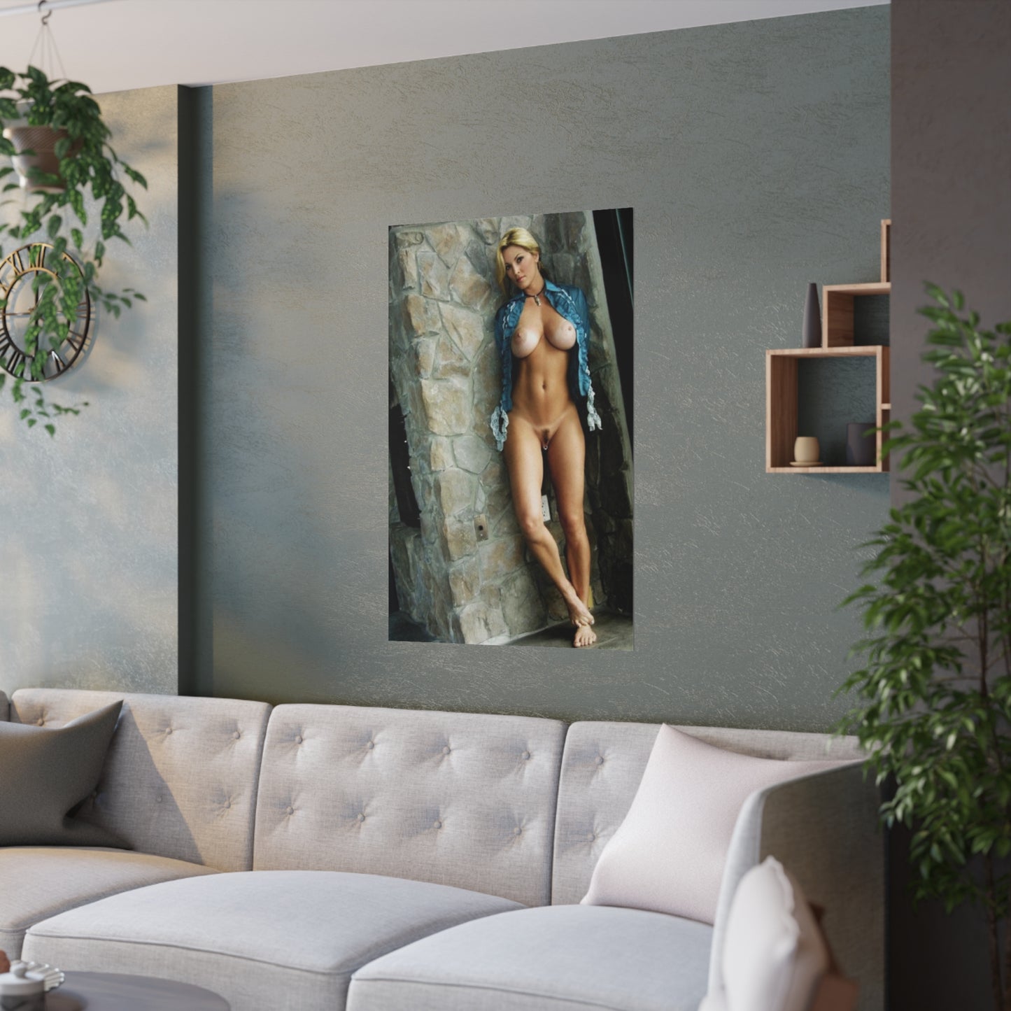 Satin Posters (210gsm) Retro Adult Star Janine Lindenmulder Nud