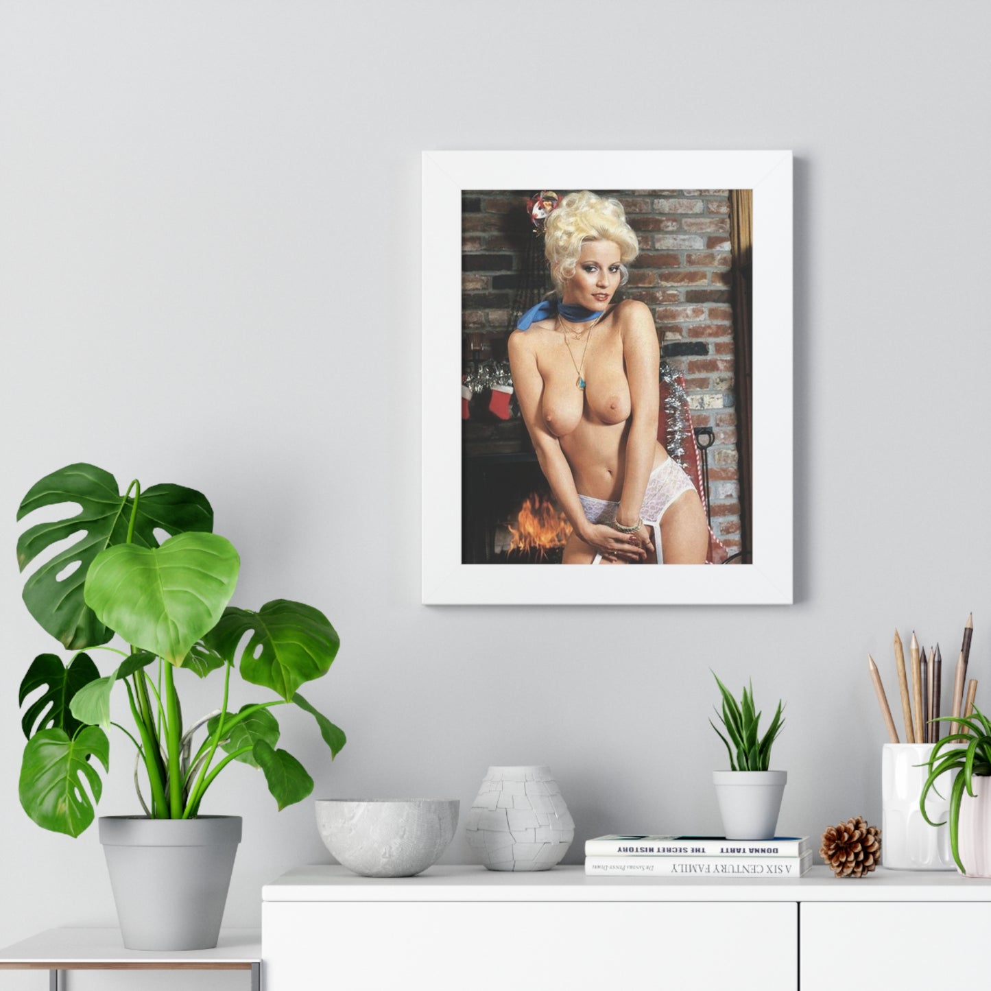 Framed Vertical Poster Porn Star Seka Nude