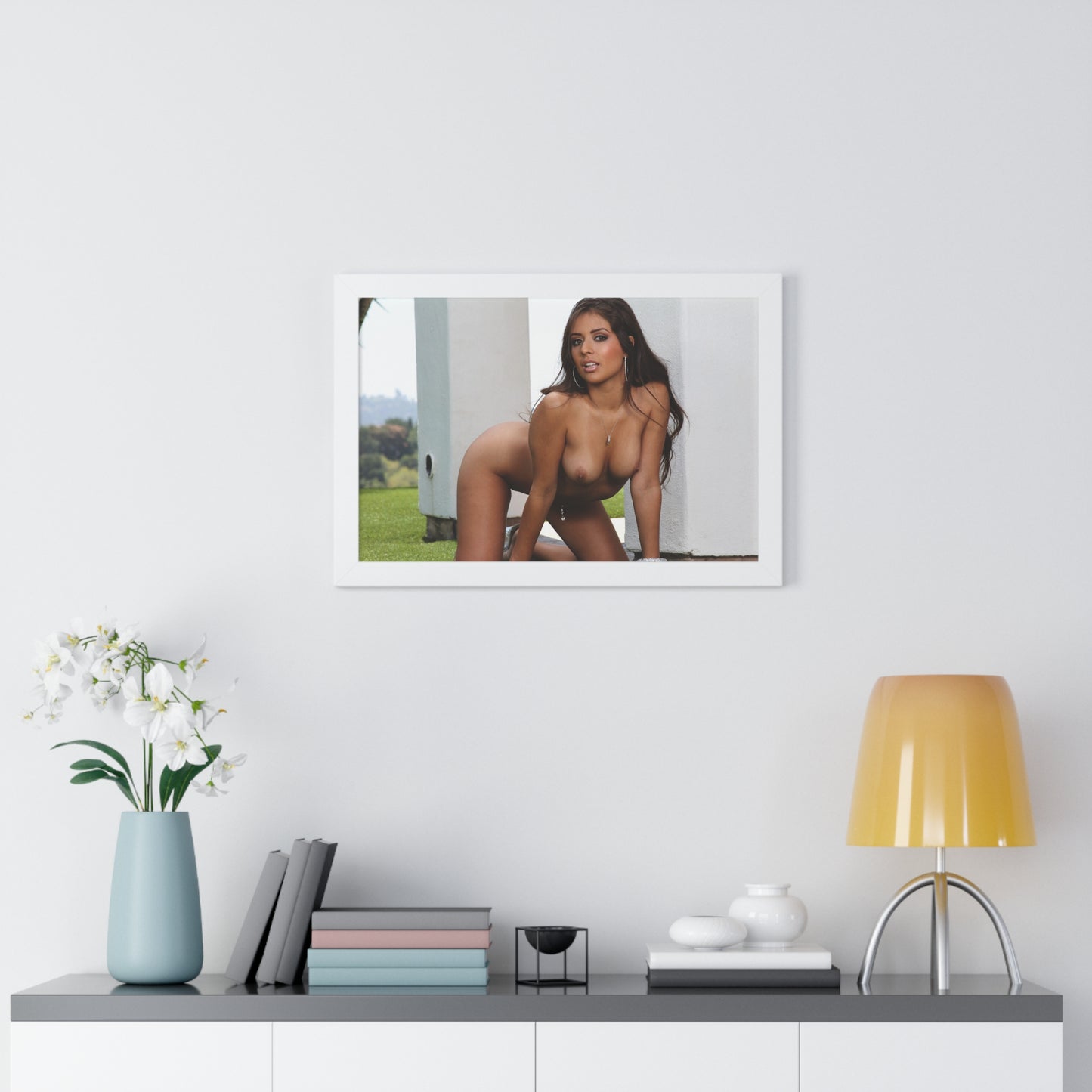 Framed Horizontal Poster Porn Star Jynx Maze Nude