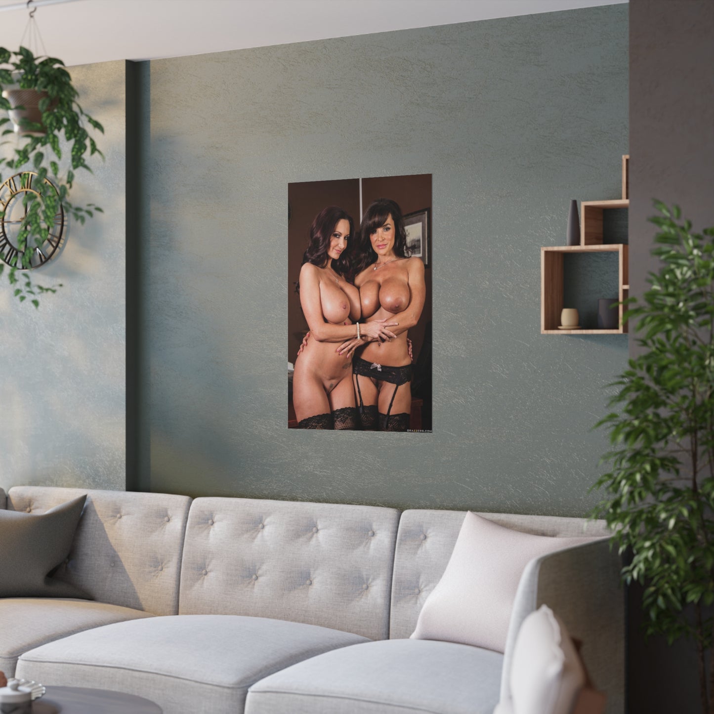 Satin Posters (210gsm) Lisa Ann & Ava Addams Nude