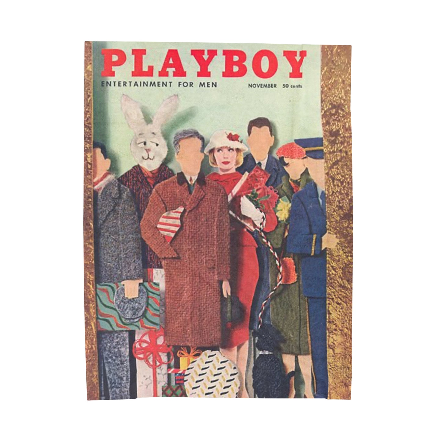 Velveteen Plush Blanket Play Boy Cover Novemeber 1956