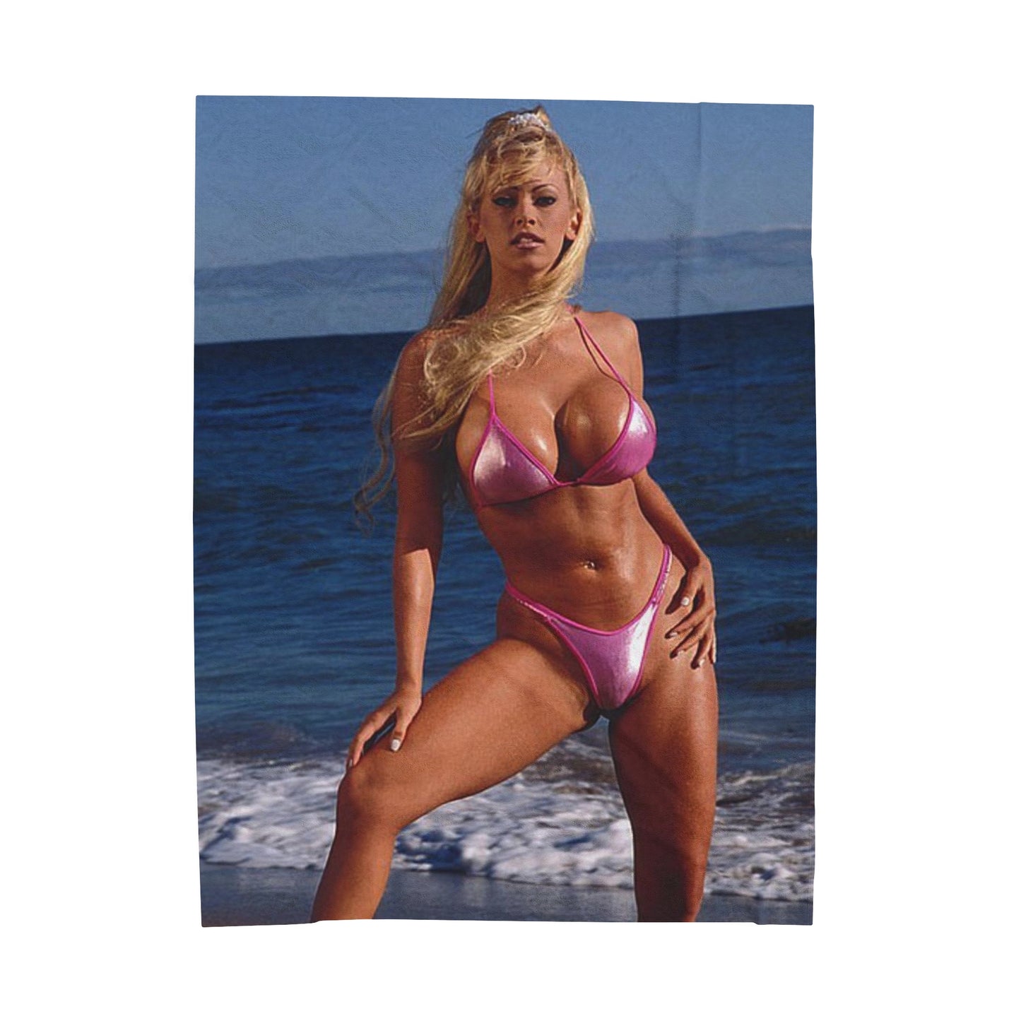 Velveteen Plush Blanket Jenna Jameson Bikini