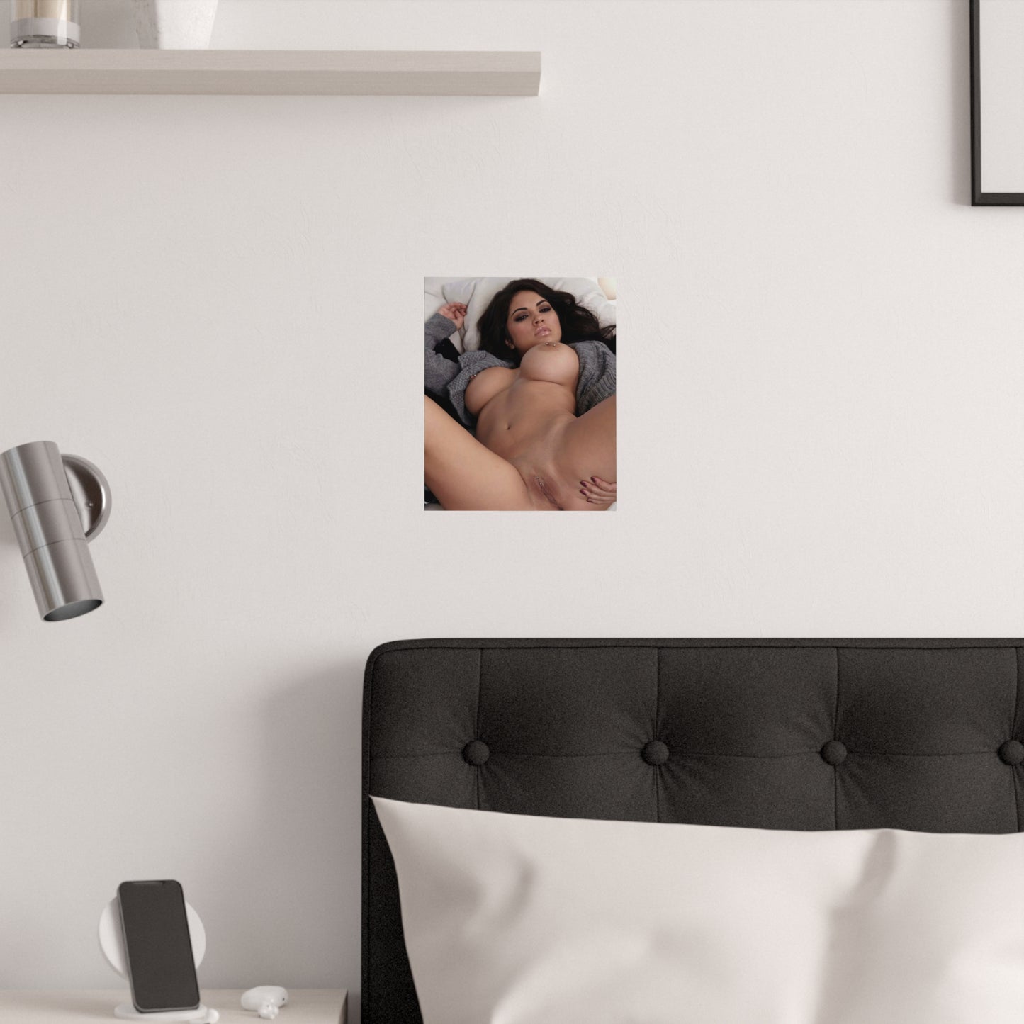 Satin Posters (210gsm) Brunette Waiting Nude