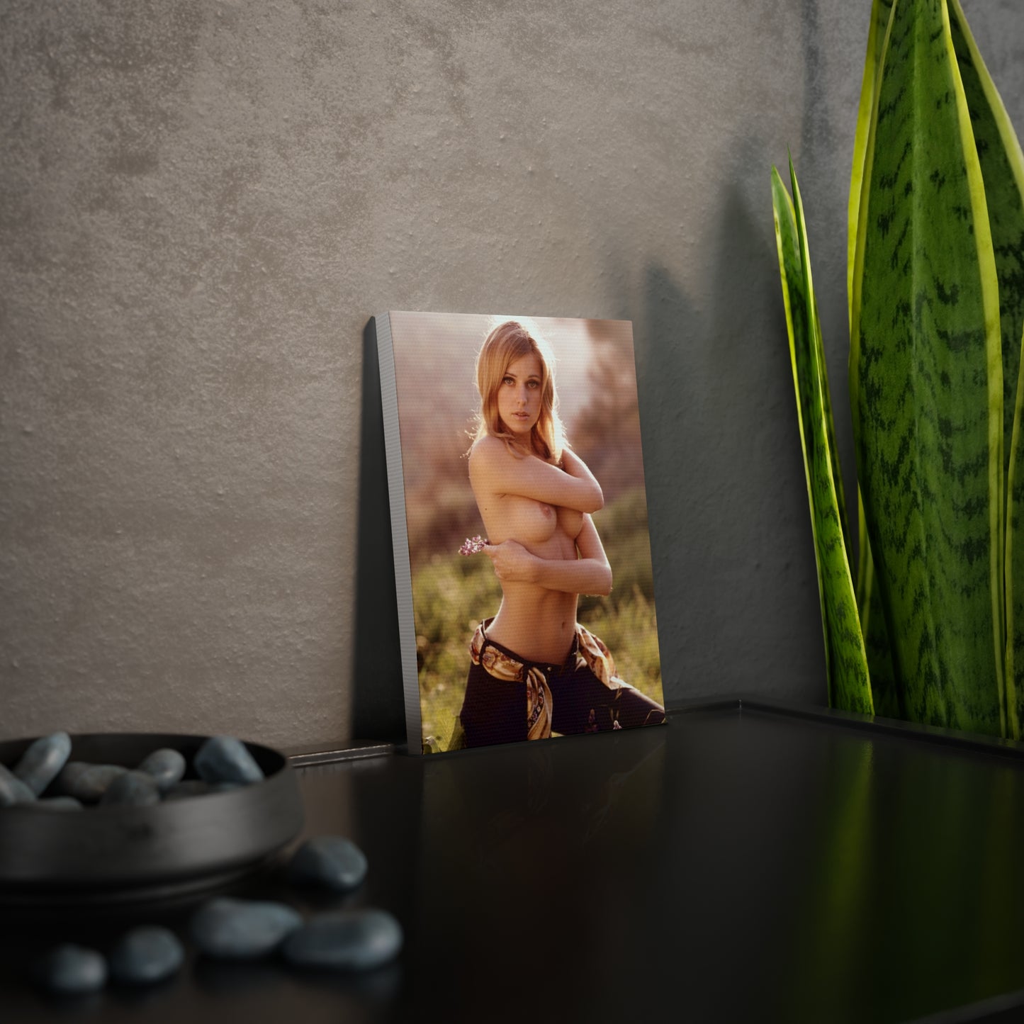 Canvas Photo Tile Playboy Playmate August 1971 Cathy Rowland