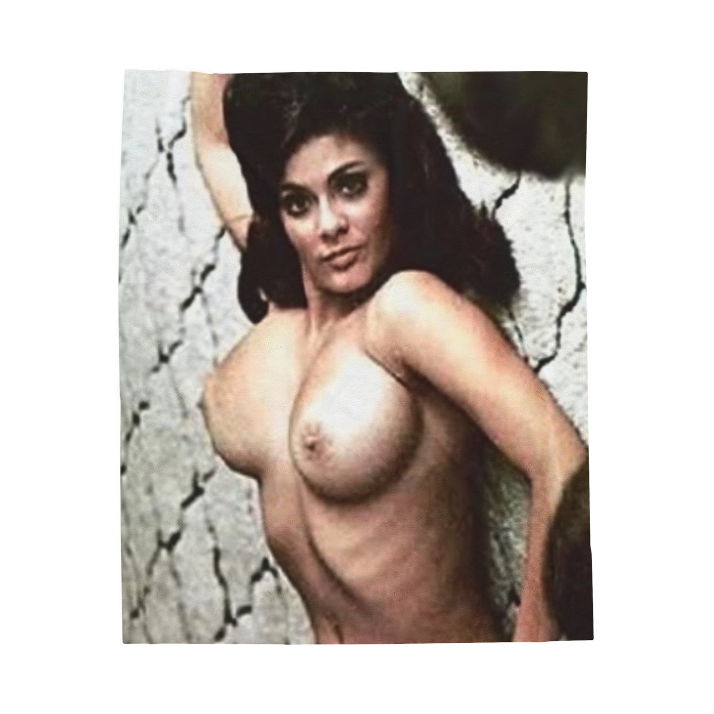 Velveteen Plush Blanket Cynthia Myers Nude