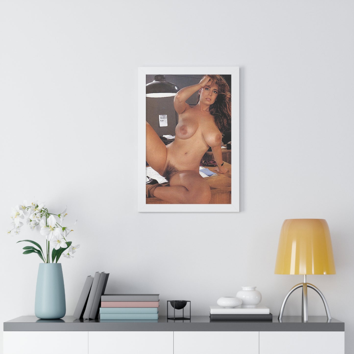 Framed Vertical Poster Porn Star Christy Canyon Nude