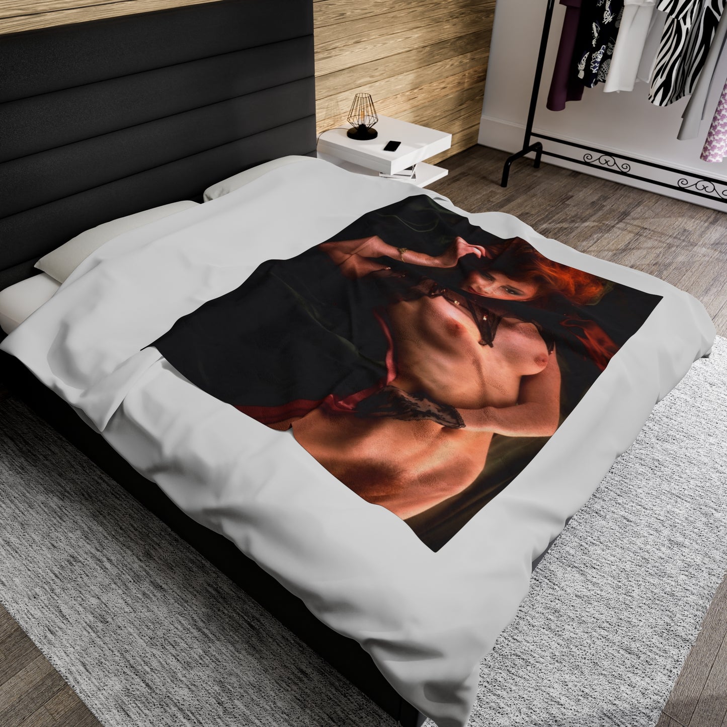 Velveteen Plush Blanket Playboy Playmate October 1985 Cynthia Brimhall