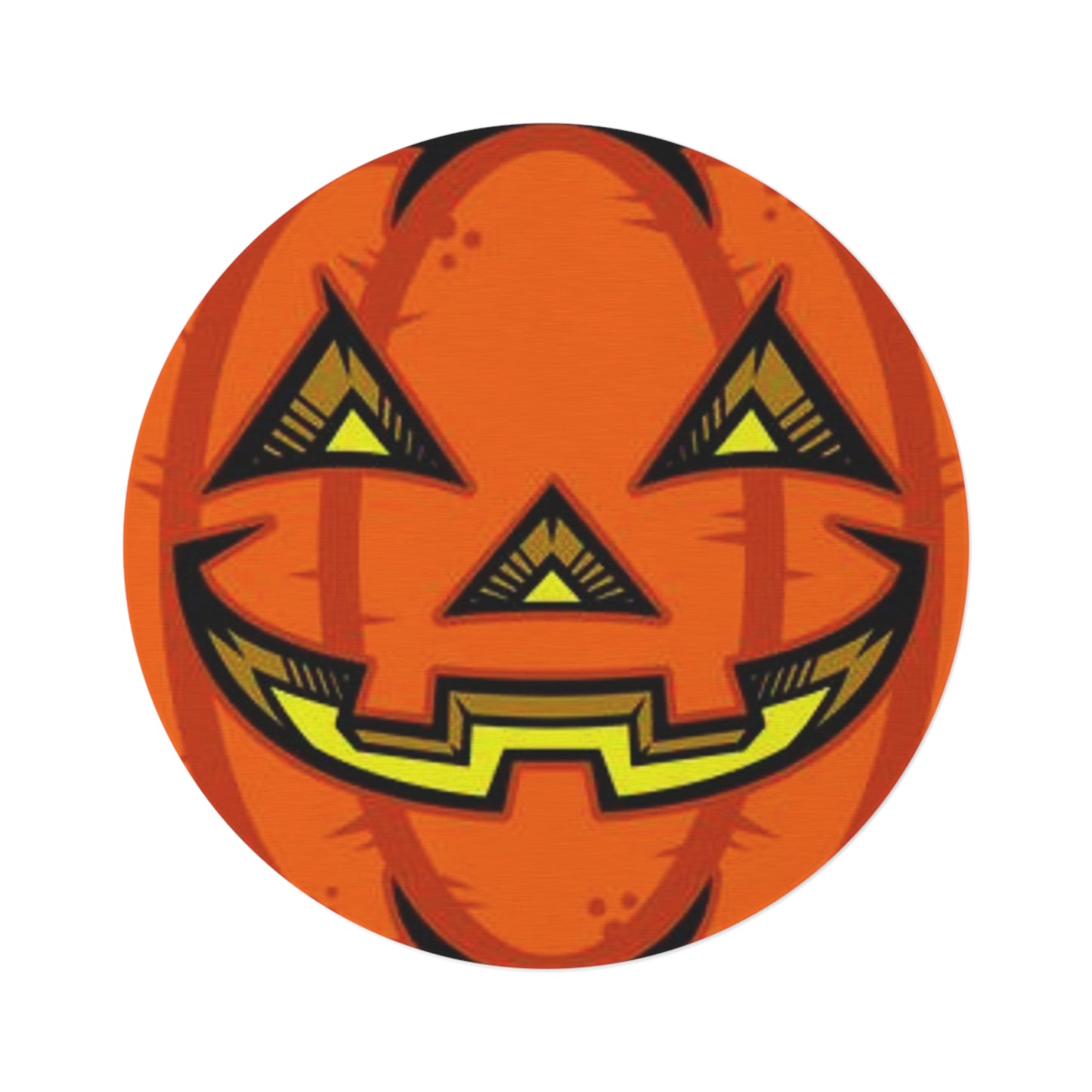 Round Rug Halloween Jack-O-Lantern