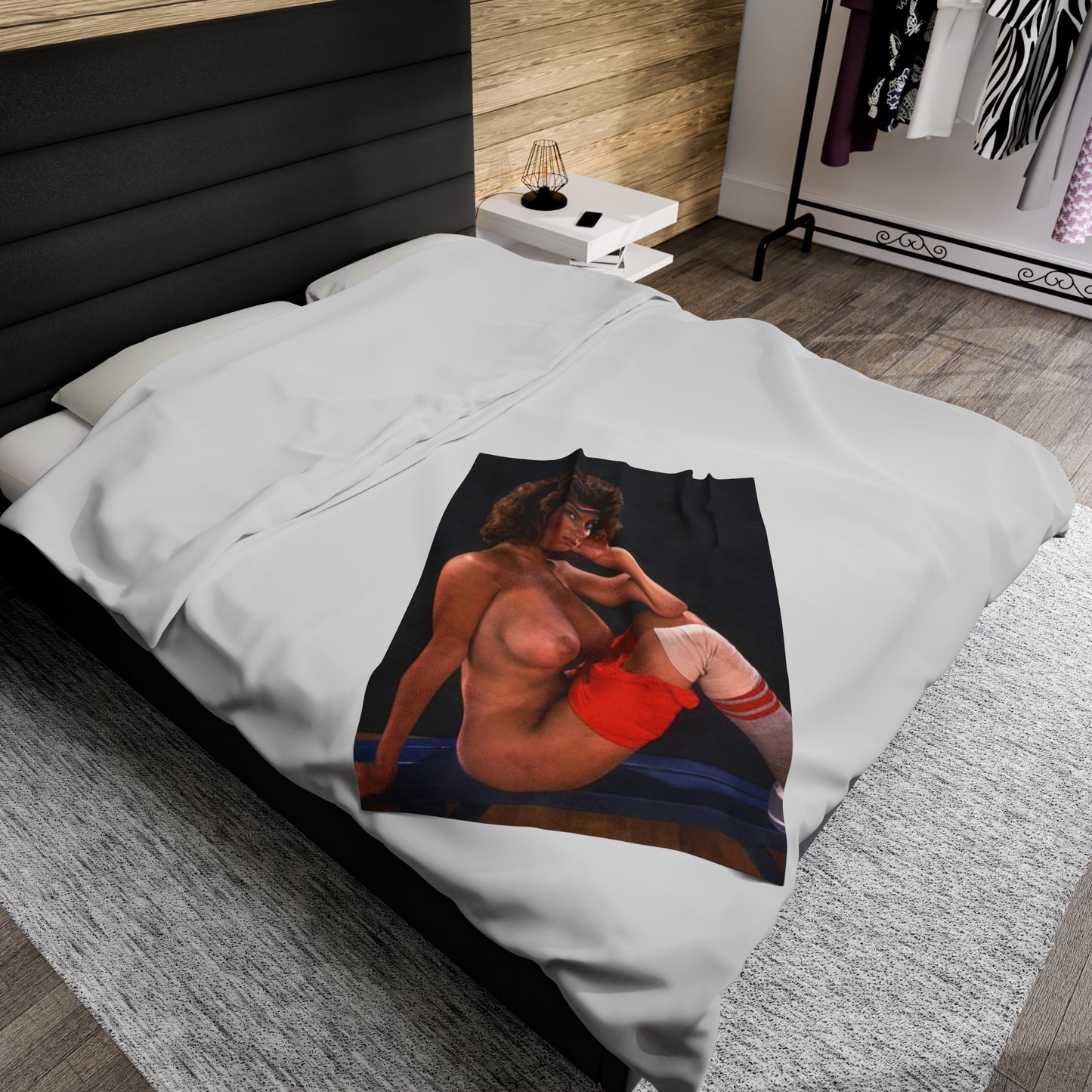 Velveteen Plush Blanket Retro Porn Star Christy Canyon Nude