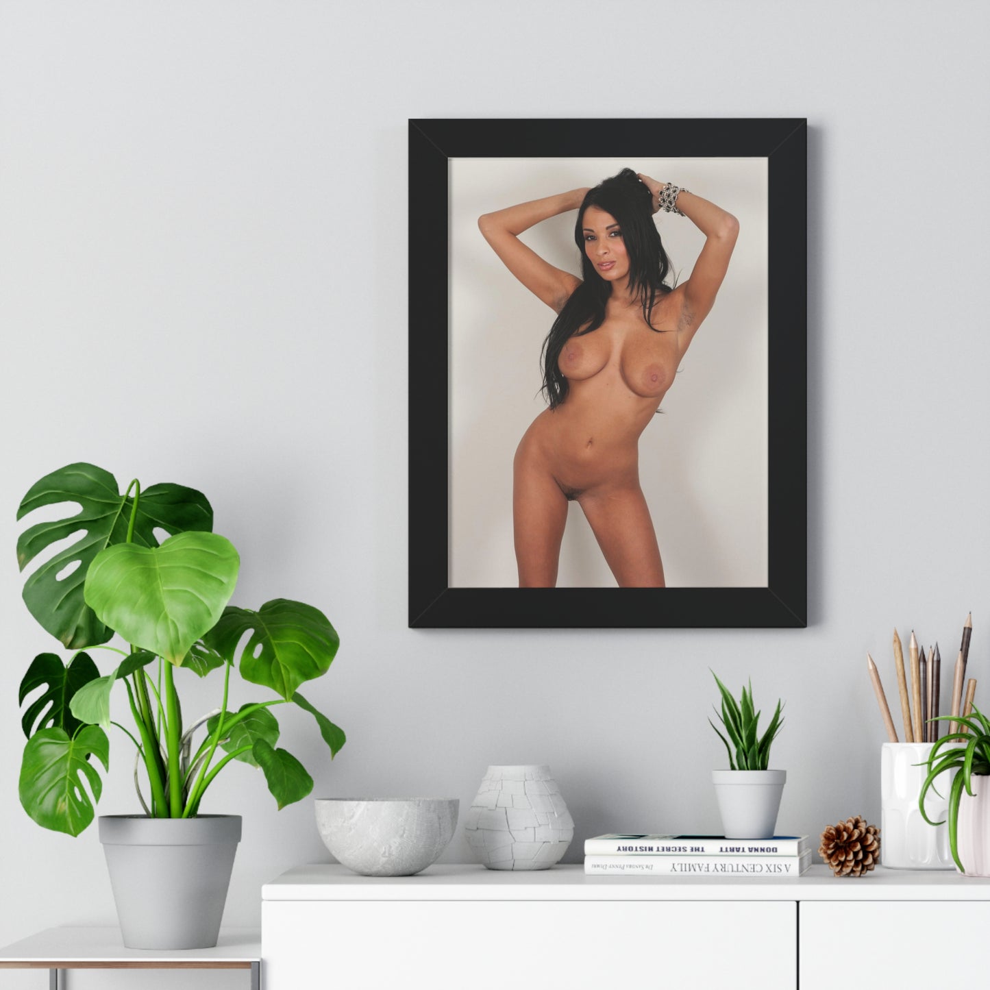 Framed Vertical Poster Pornstar Anissa Kate Nude