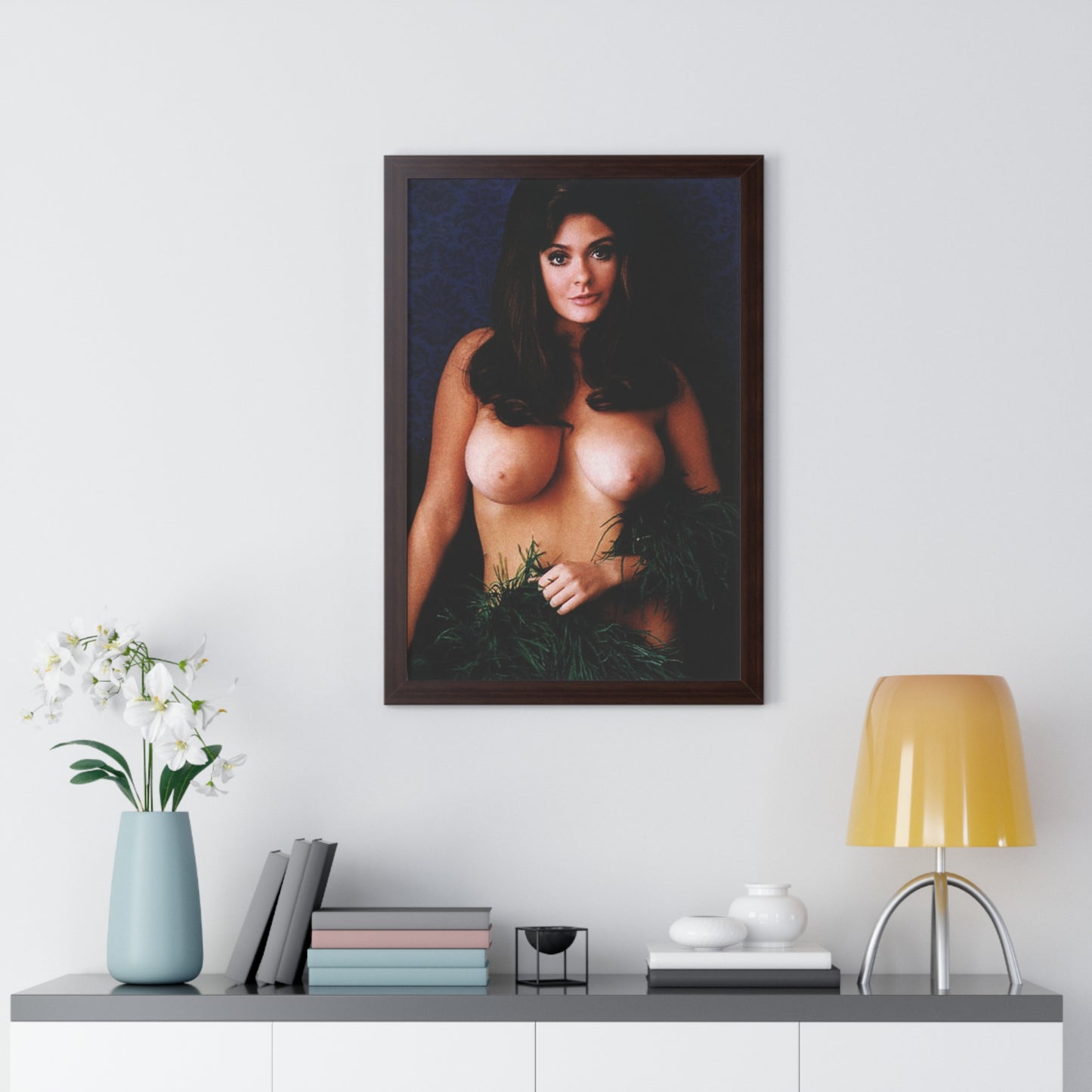 Framed Vertical Poster Playboy Playmate Cynthia Myers Nude