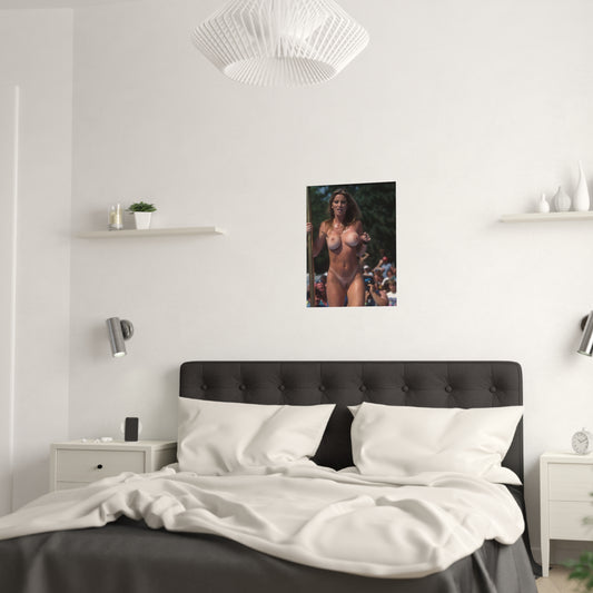 Satin Posters (210gsm) Retro Adult Star Janine Lindenmulder Nude