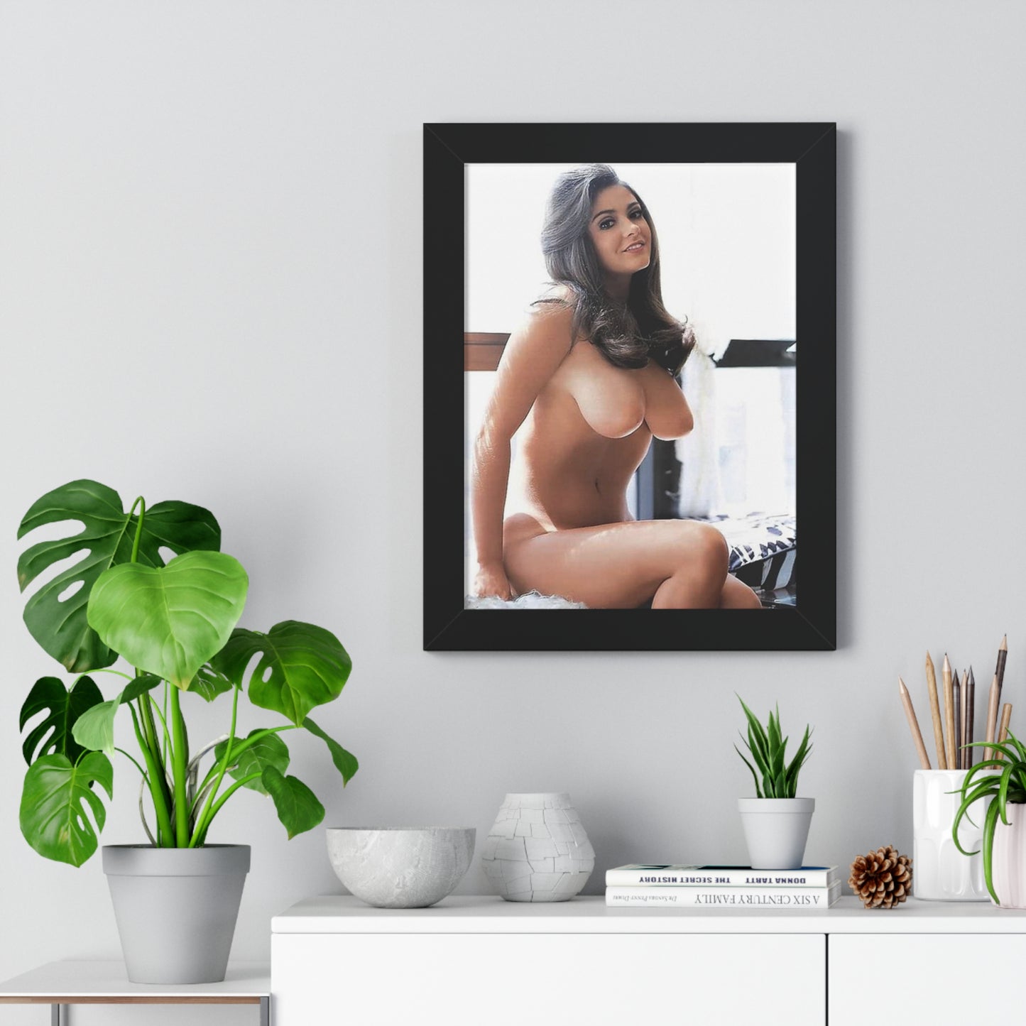 Framed Vertical Poster Playboy Playmate Cynthia Myers Nude