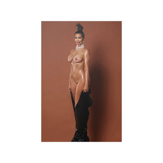 Satin Posters (210gsm) Kim Kardashian Nude