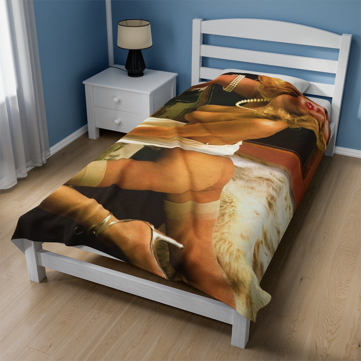 Velveteen Plush Blanket Vintage French Pornstar Brigitte Lahaie
