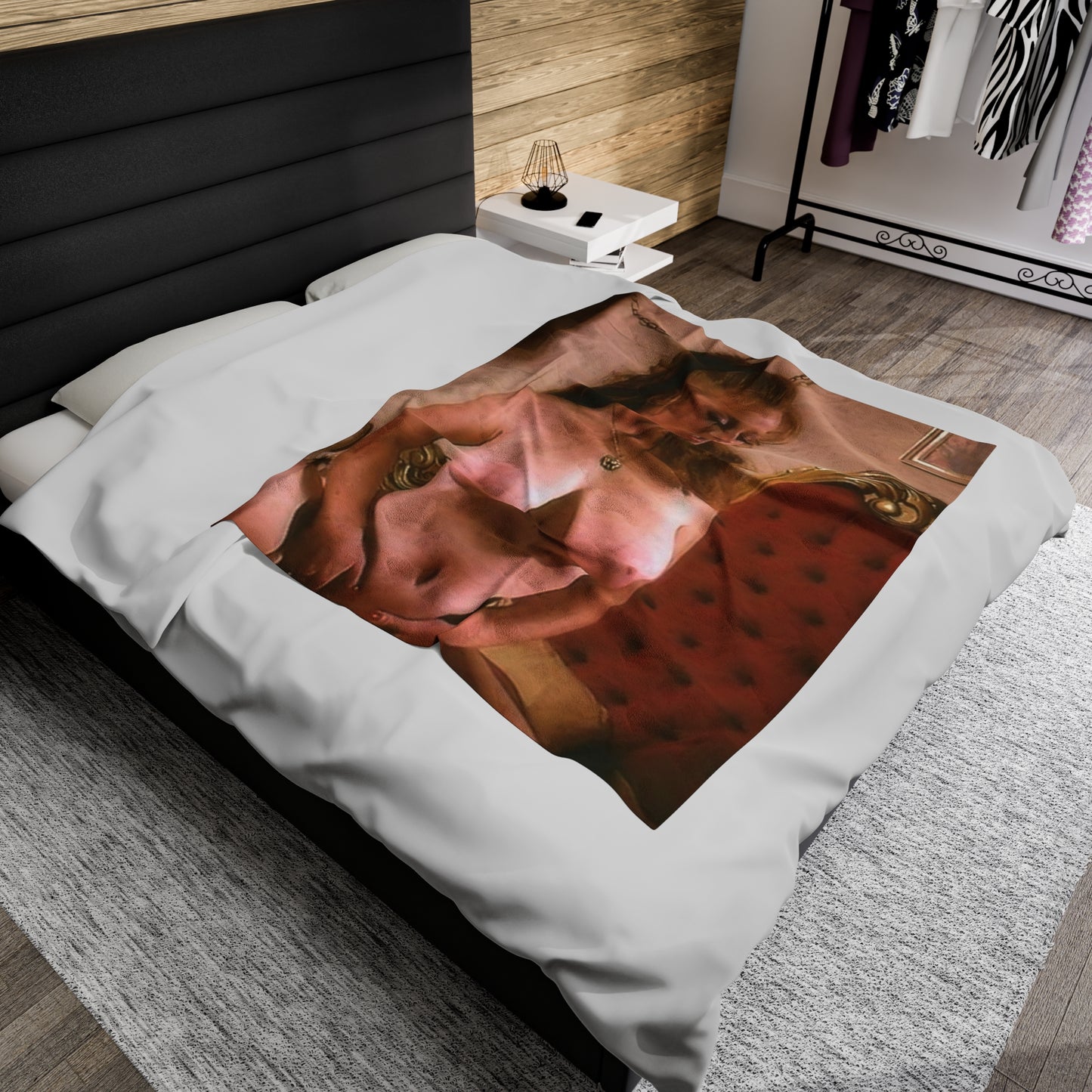 Velveteen Plush Blanket Retro Porn Star Lisa De Leeuw Nude