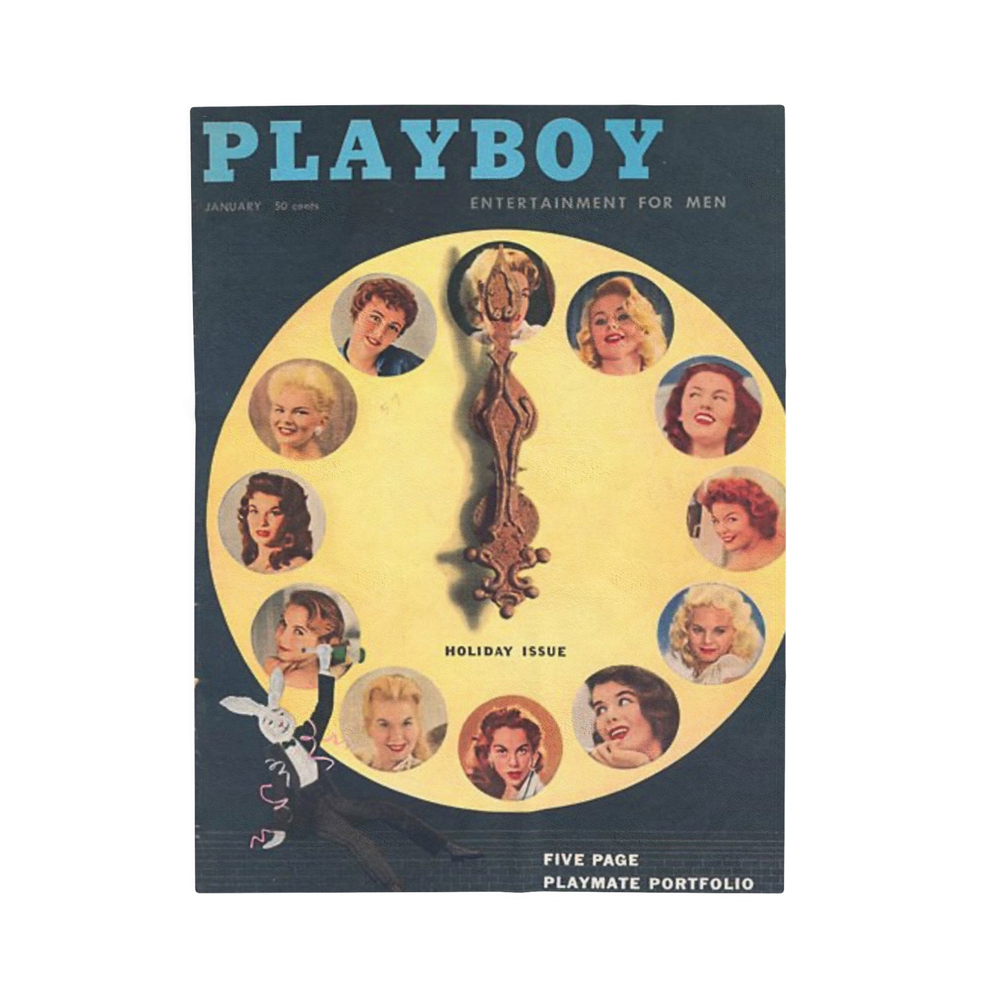 Velveteen Plush Blanket Play Boy Cover January 1957