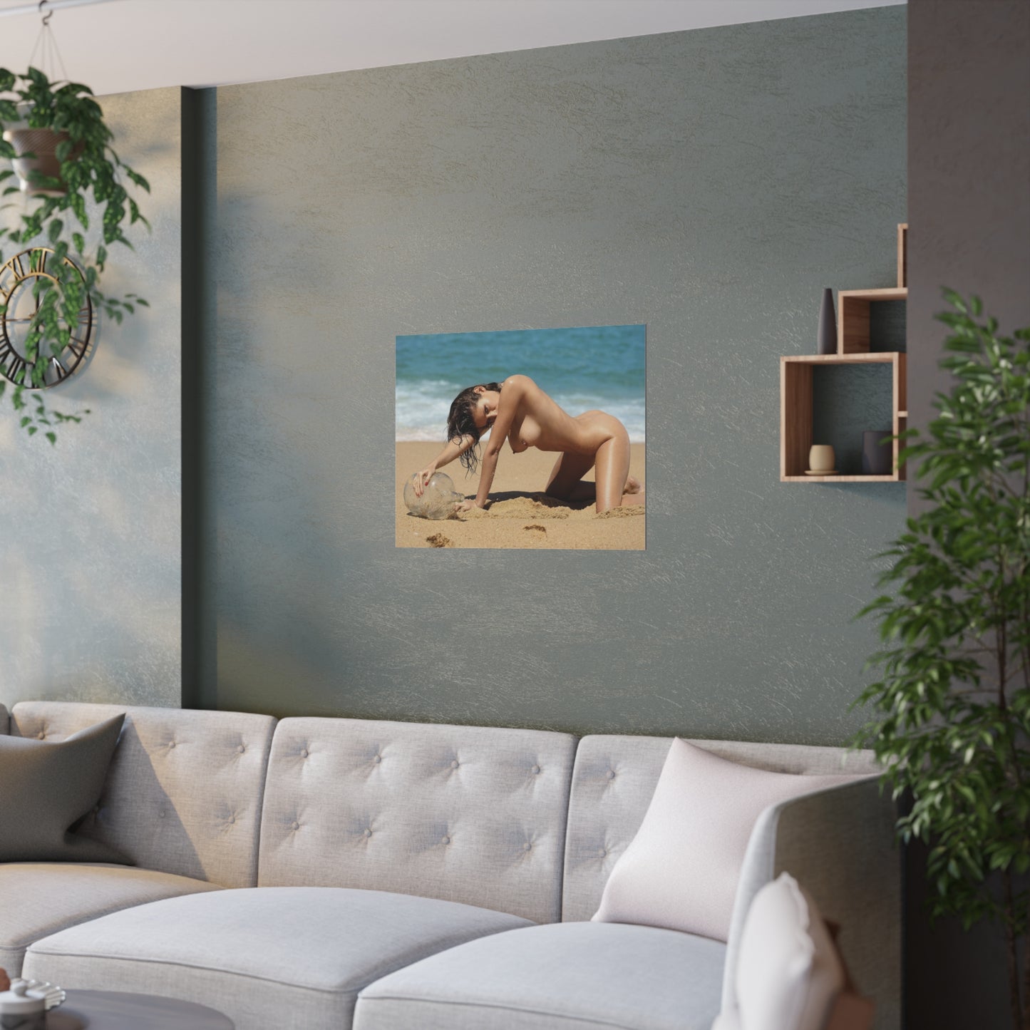Satin Posters (210gsm) Naked on the Beach