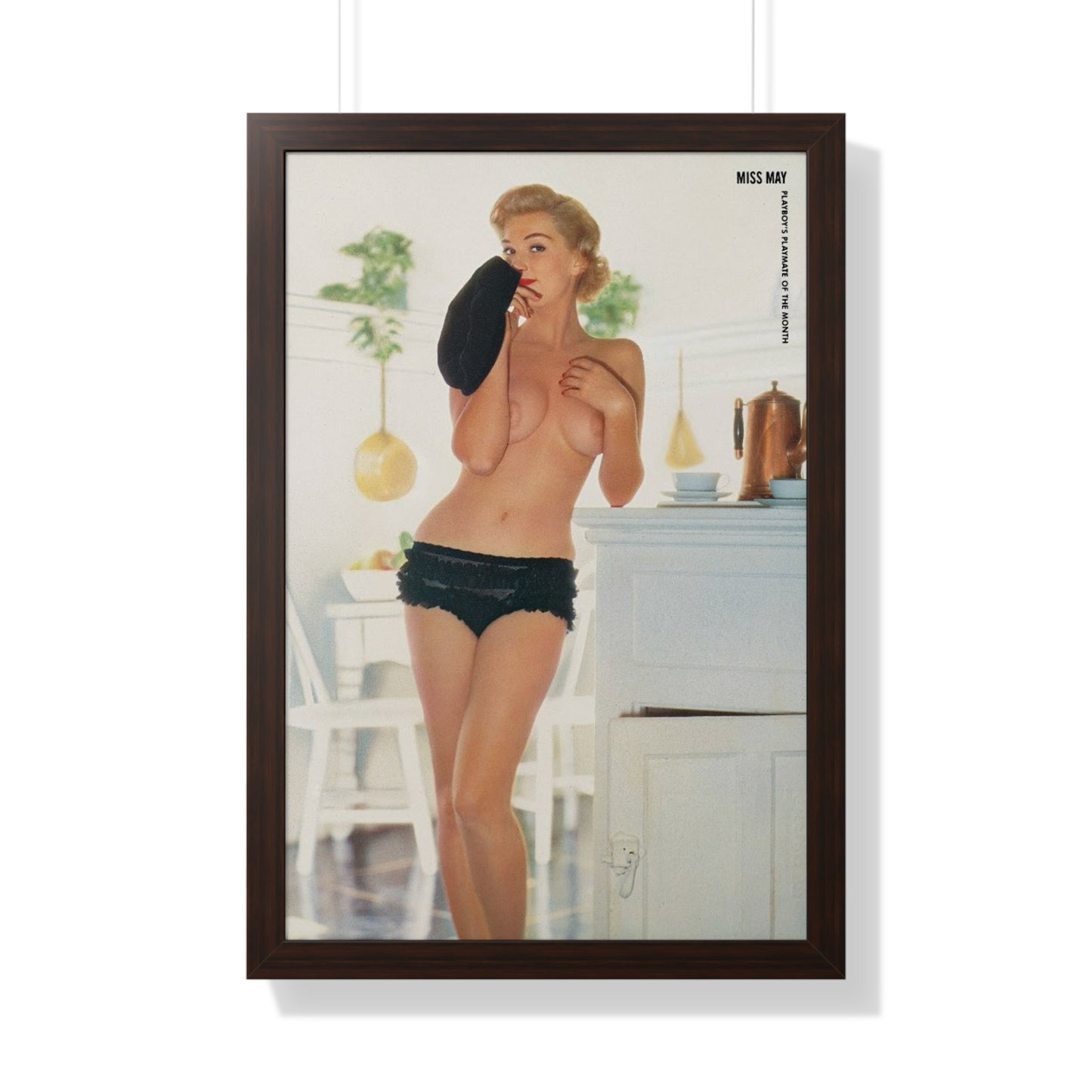 Framed Vertical Poster Playboy Playmate May 1956 Marion Scott