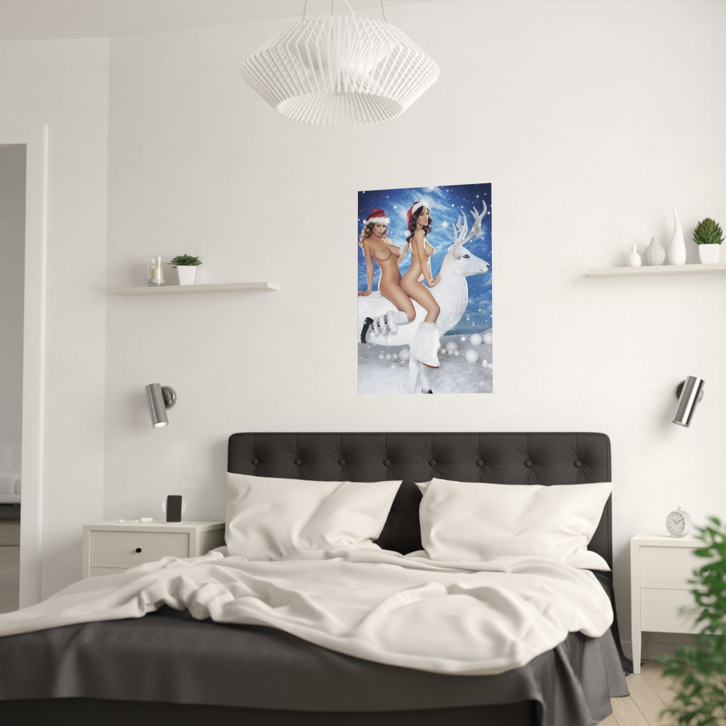 Satin Posters (210gsm) Sexy Nude Christmas Girls