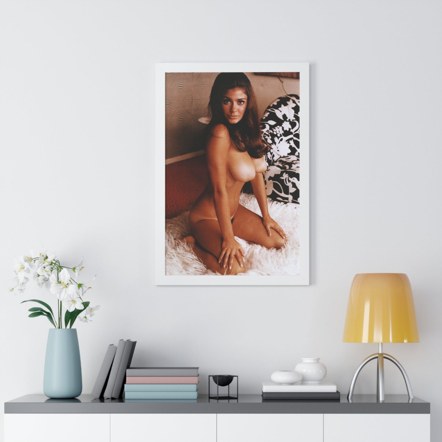 Framed Vertical Poster Playboy Playmate Cynthia Myers Nude