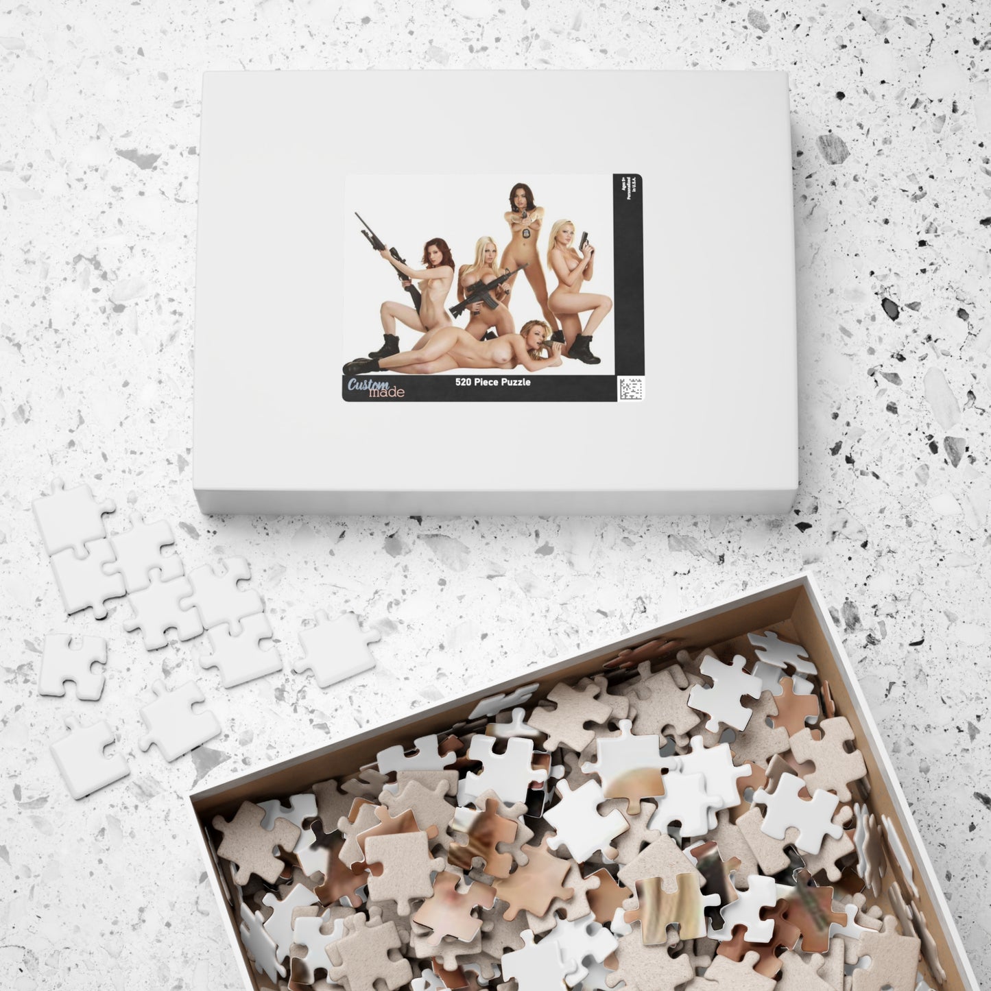 Puzzle (110, 252, 520, 1014-piece) Naked Chicks with Guns