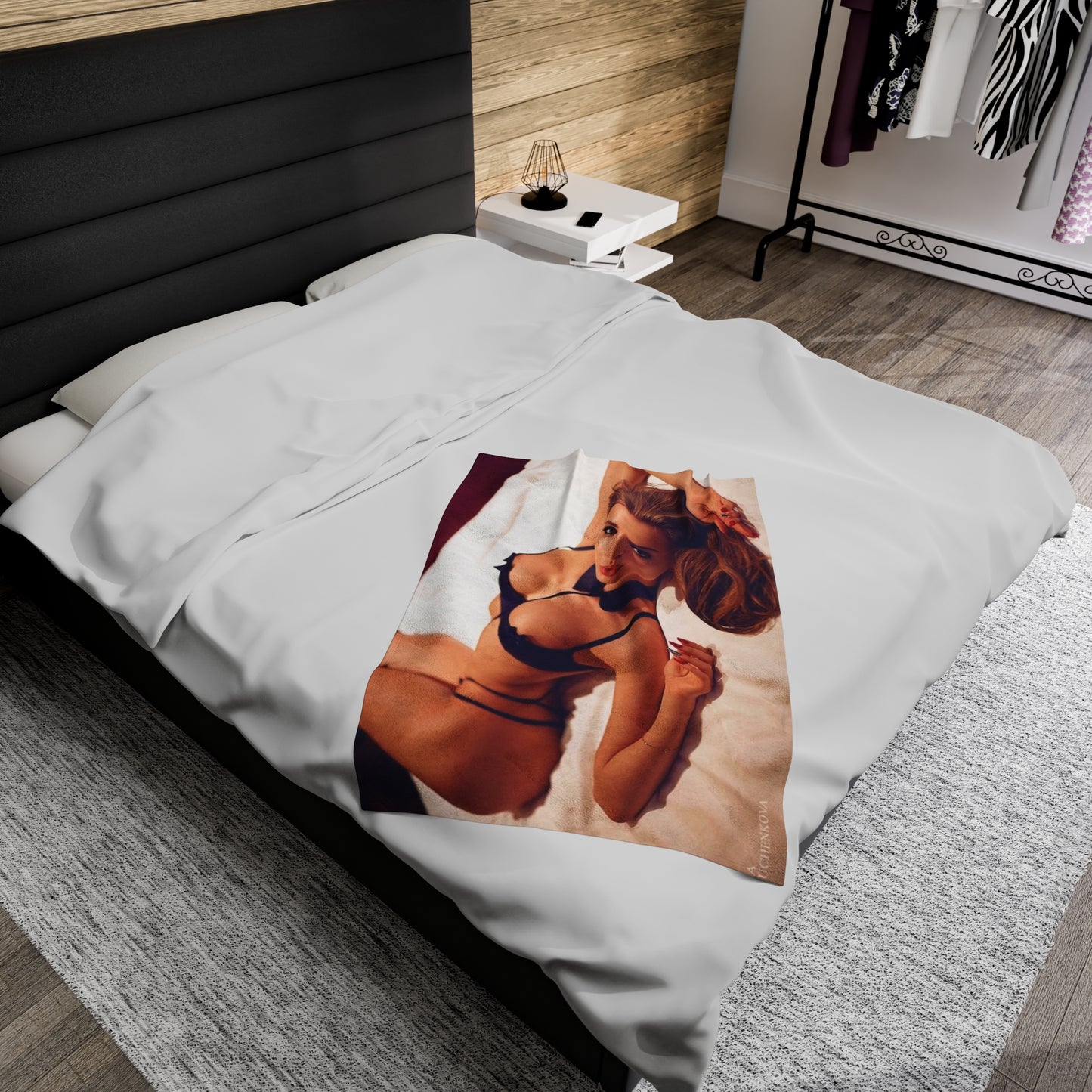 Velveteen Plush Blanket Sexy Naked Nude Pornstar