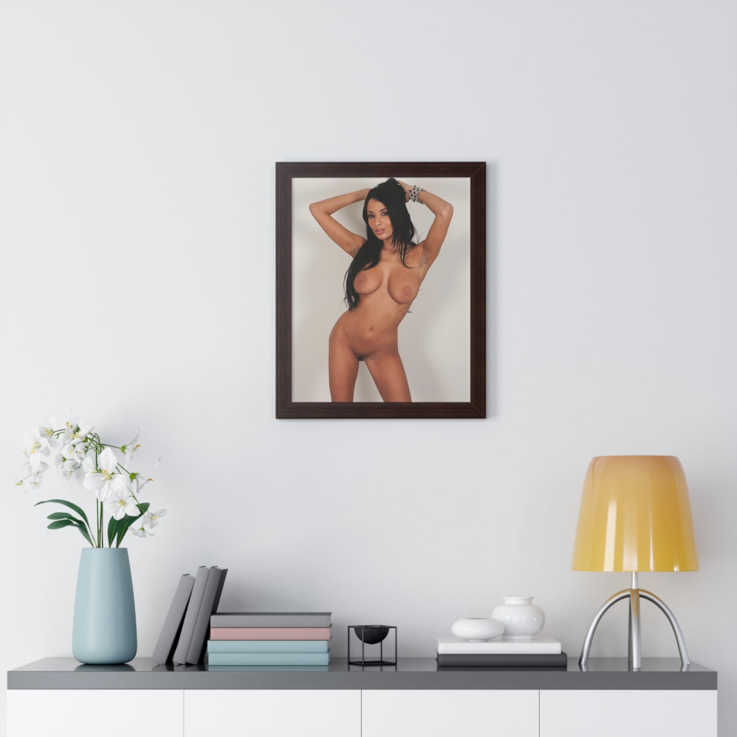 Framed Vertical Poster Pornstar Anissa Kate Nude