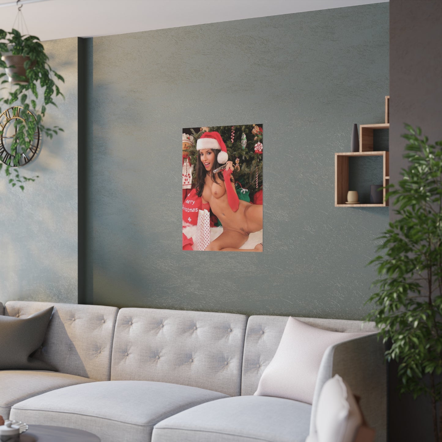 Satin Posters (210gsm) Nude Christmas Girl 2
