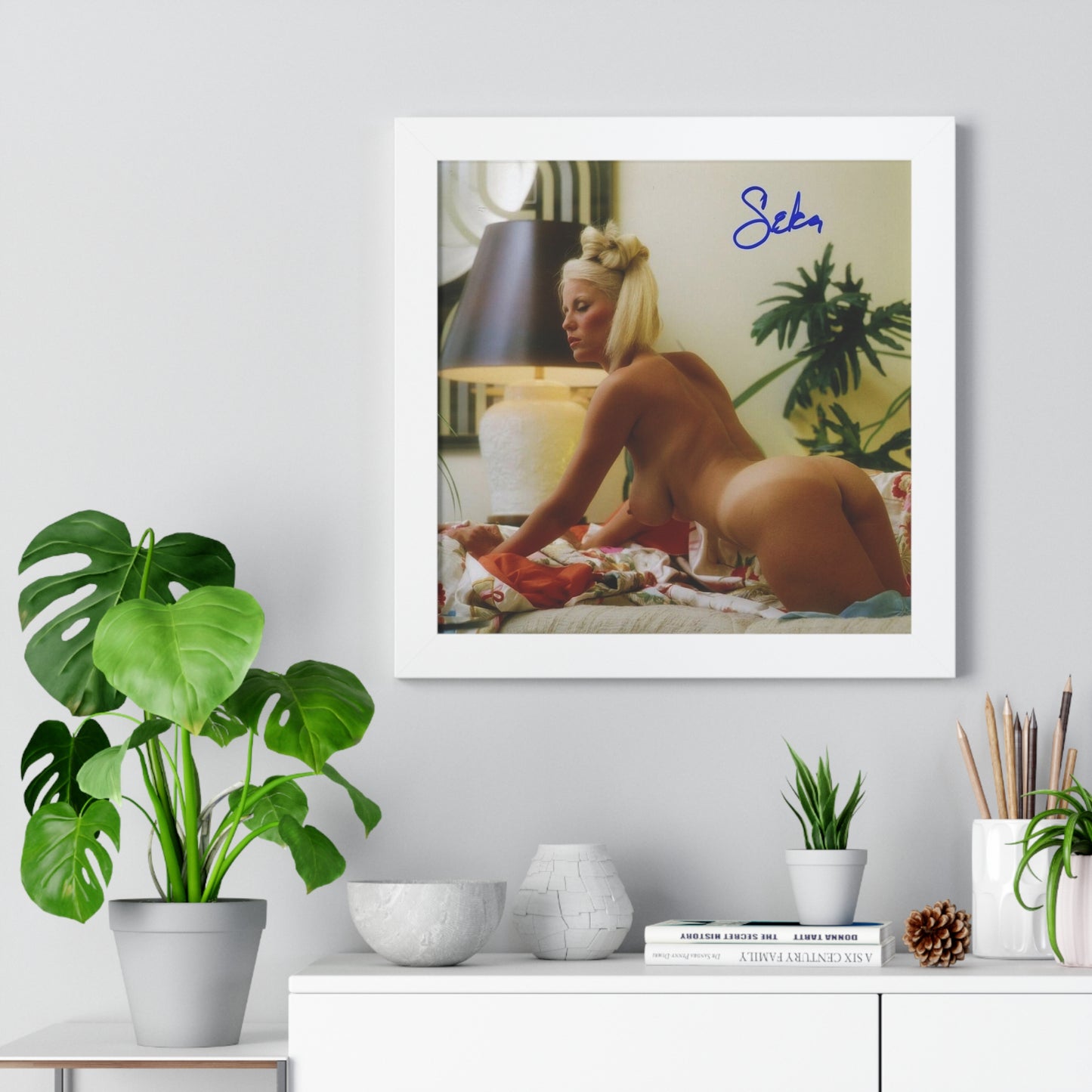 Framed Vertical Poster Porn Star Seka Nude